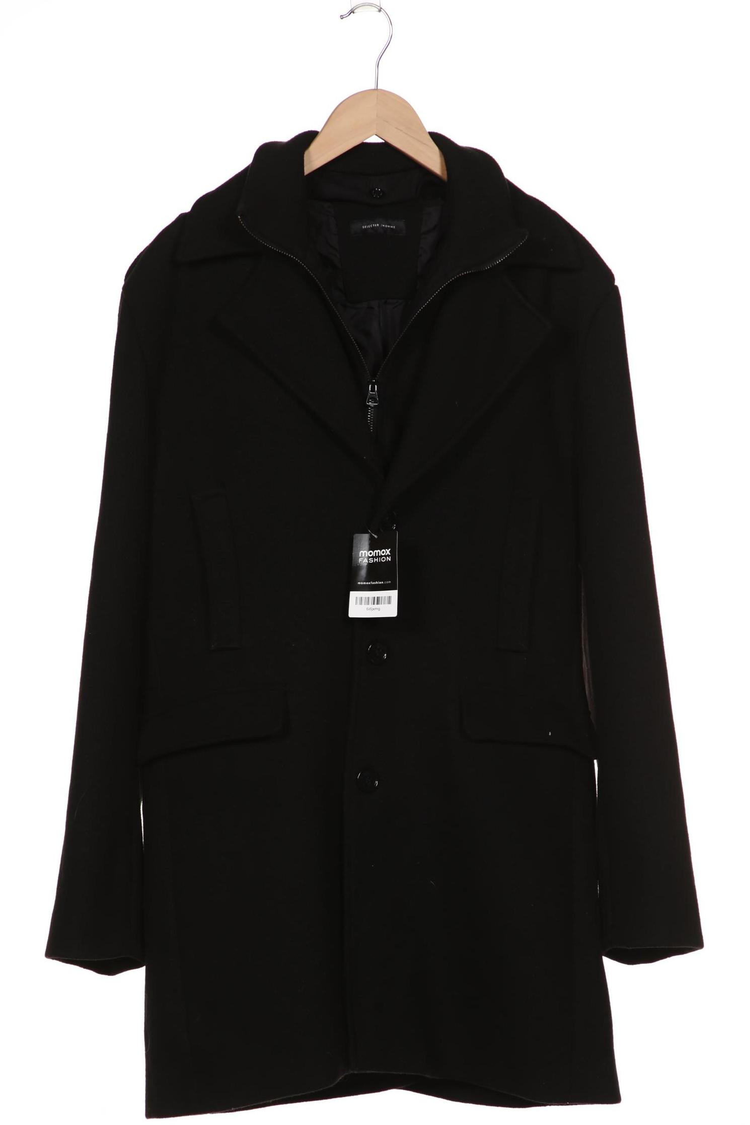 

Selected Herren Mantel, schwarz, Gr. 54
