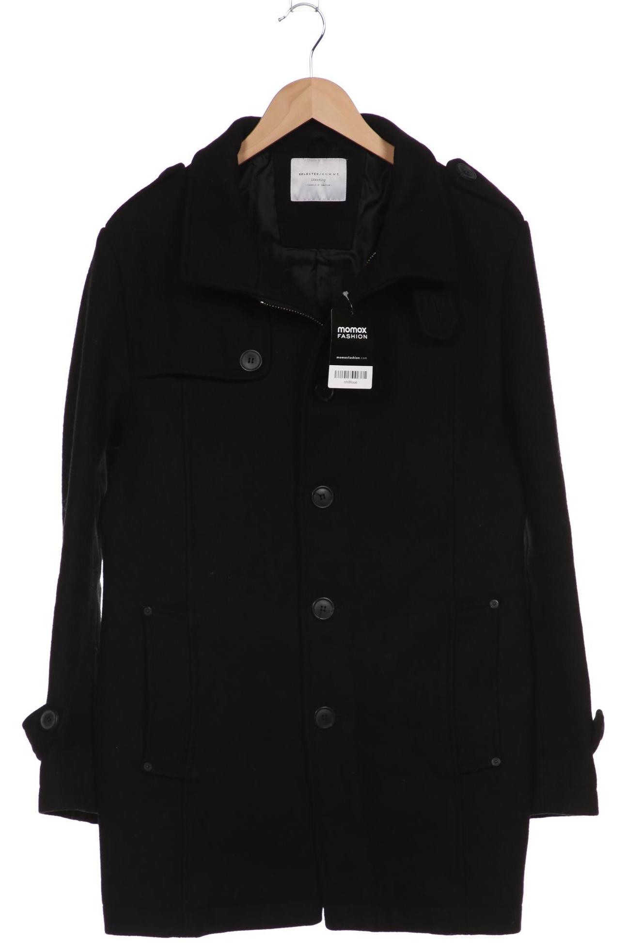 

Selected Herren Mantel, schwarz, Gr. 48