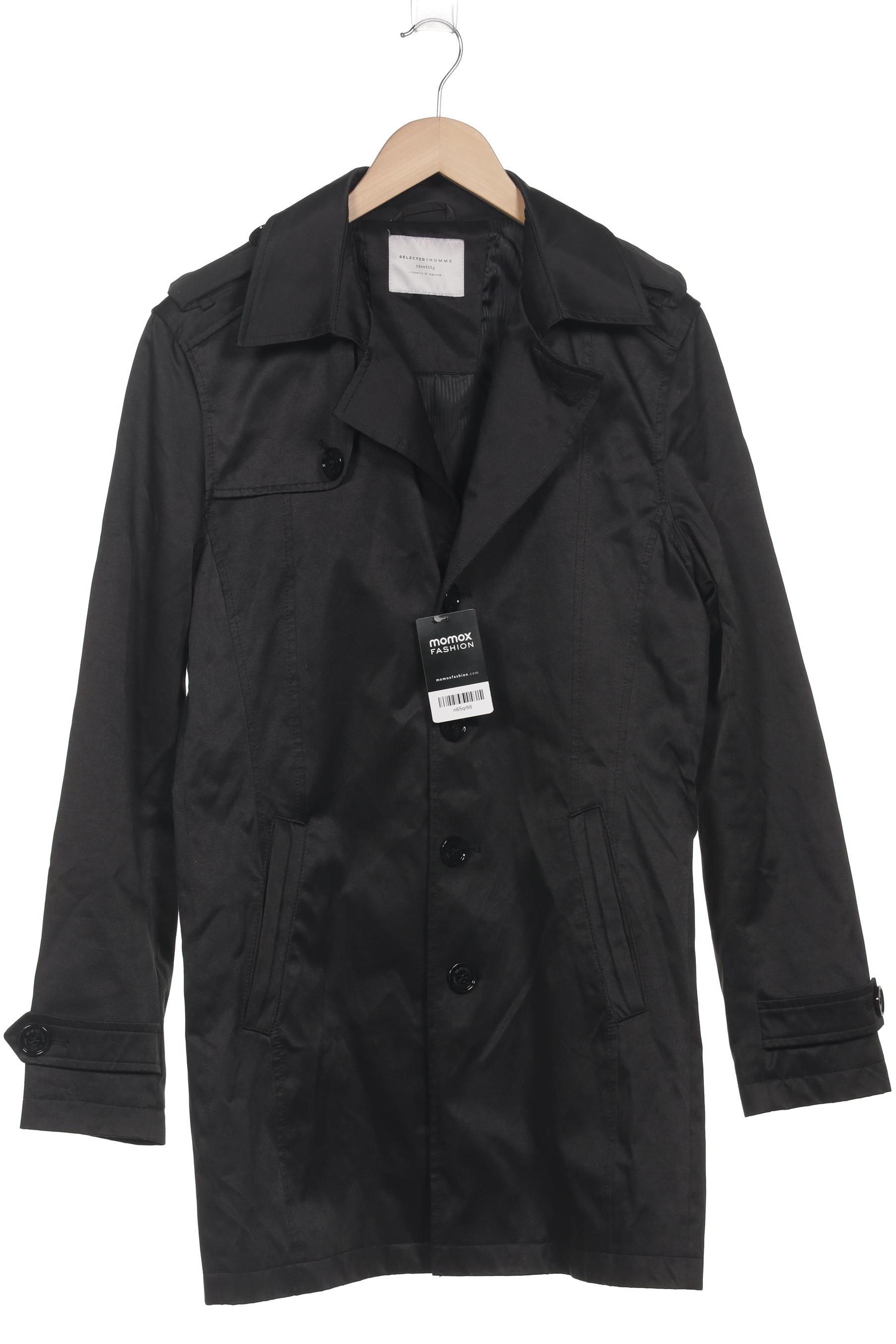

Selected Herren Mantel, schwarz, Gr. 48