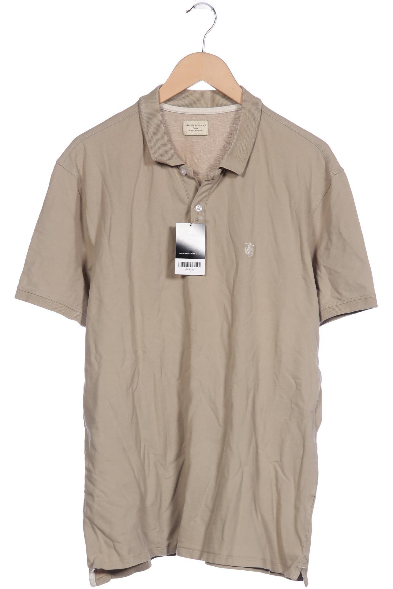 

SELECTED Herren Poloshirt, beige