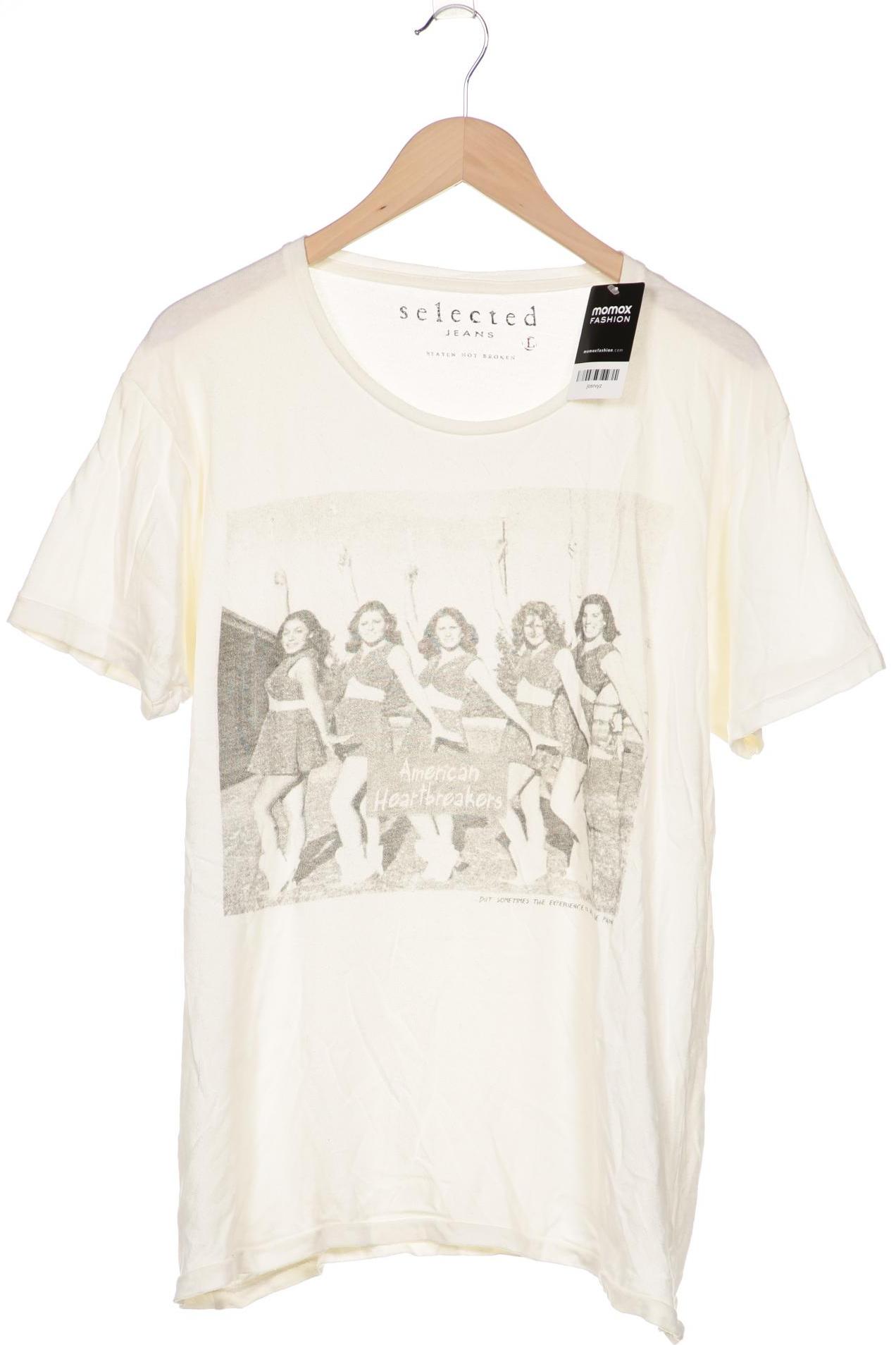 

Selected Herren T-Shirt, cremeweiß, Gr. 52