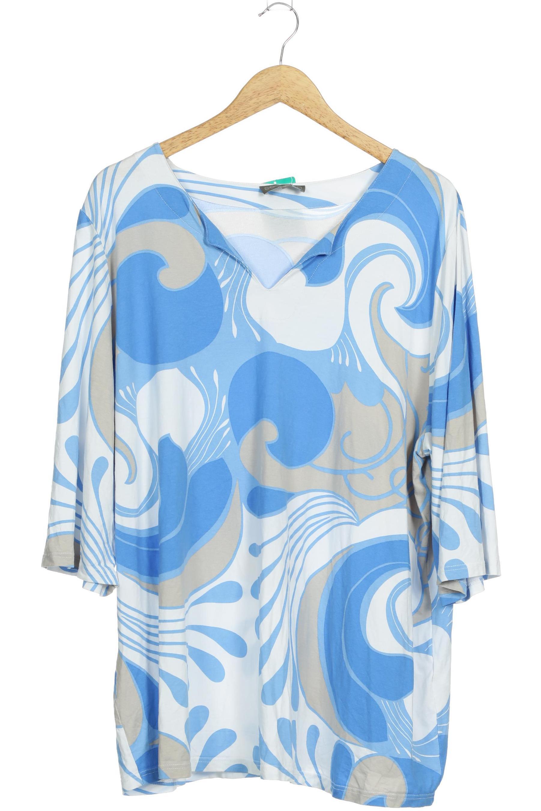 

Selection by Ulla Popken Damen Bluse, blau, Gr. 50