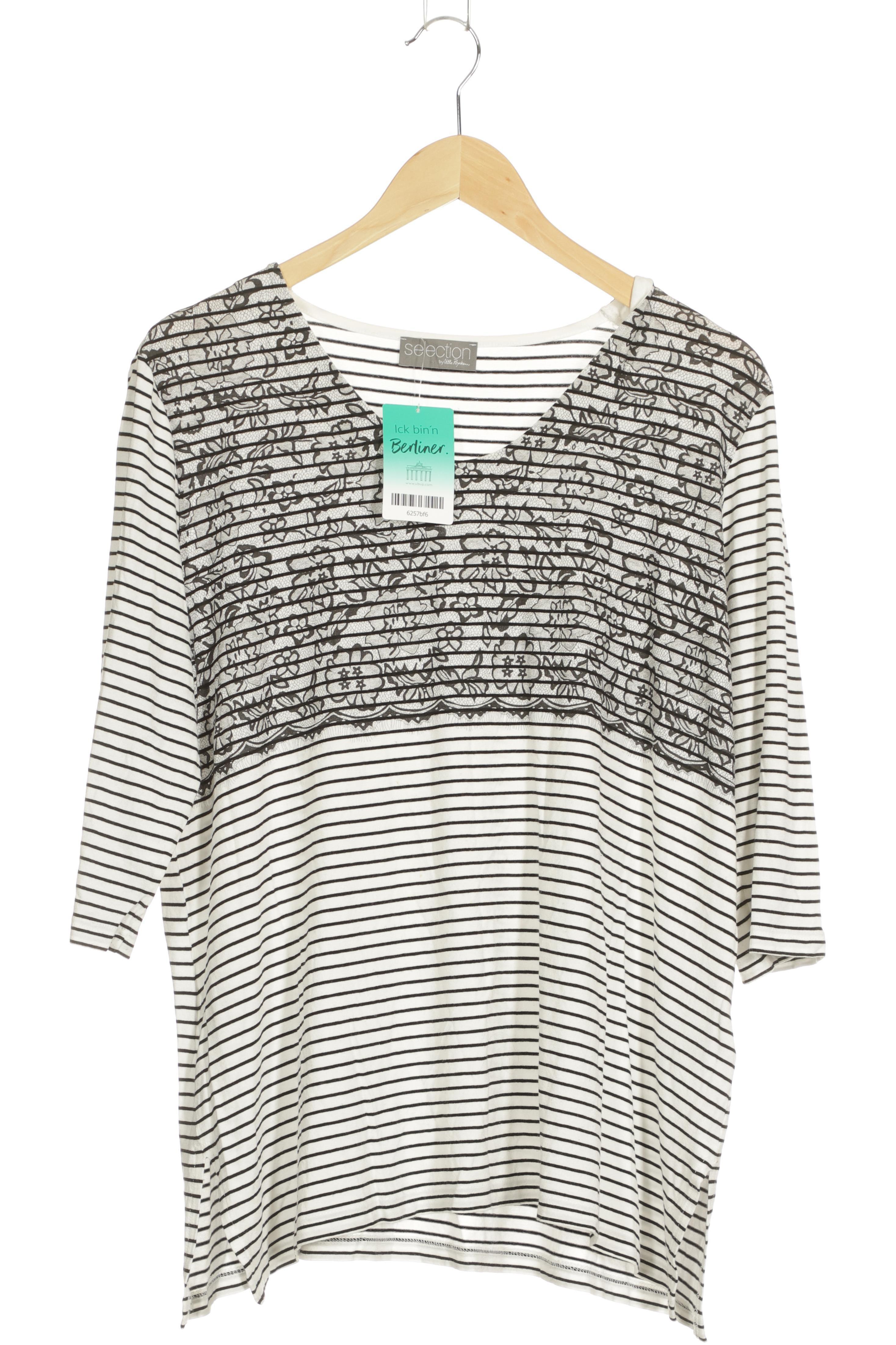 

Selection by Ulla Popken Damen Langarmshirt, weiß, Gr. 46