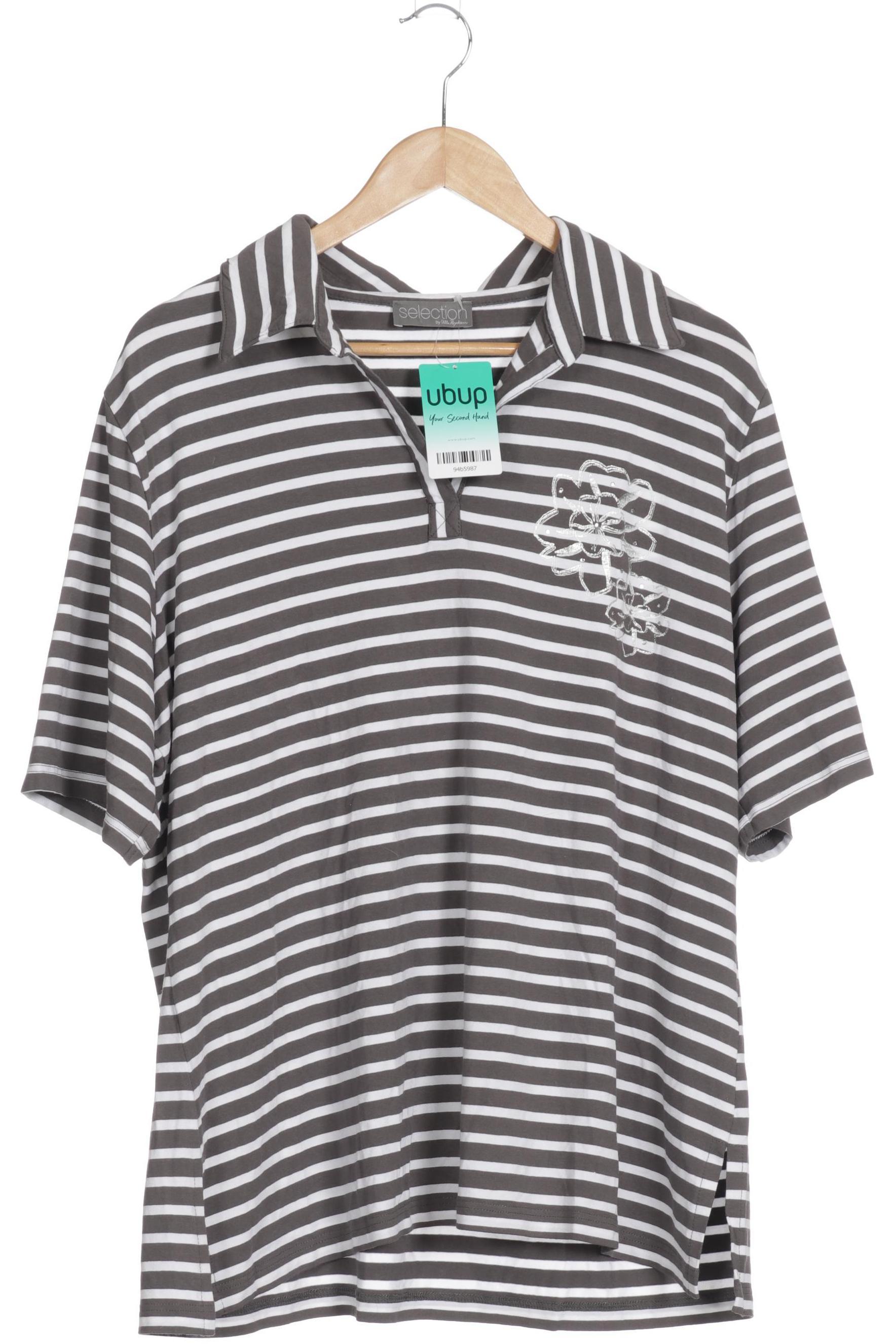 

Selection by Ulla Popken Damen Poloshirt, grau, Gr. 46