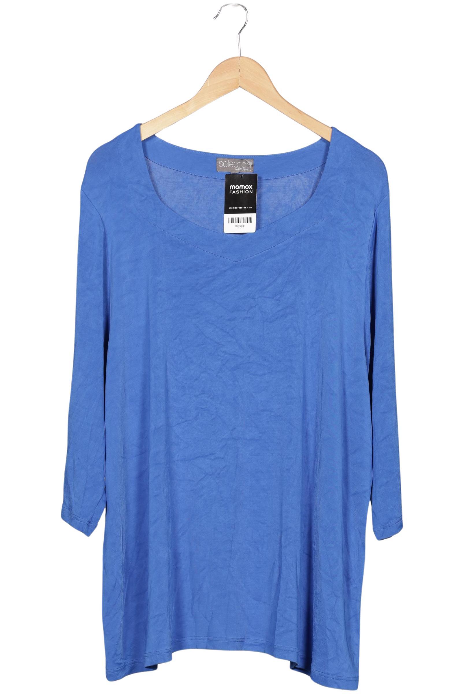 

Selection by Ulla Popken Damen Langarmshirt, blau, Gr. 52