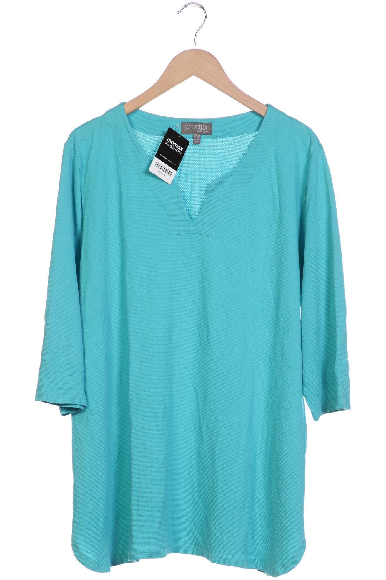 

Selection by Ulla Popken Damen Langarmshirt, türkis, Gr. 50