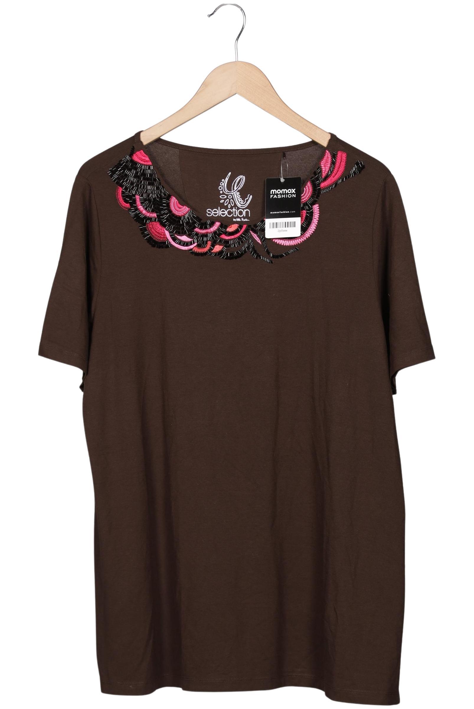 

Selection by Ulla Popken Damen T-Shirt, braun, Gr. 46