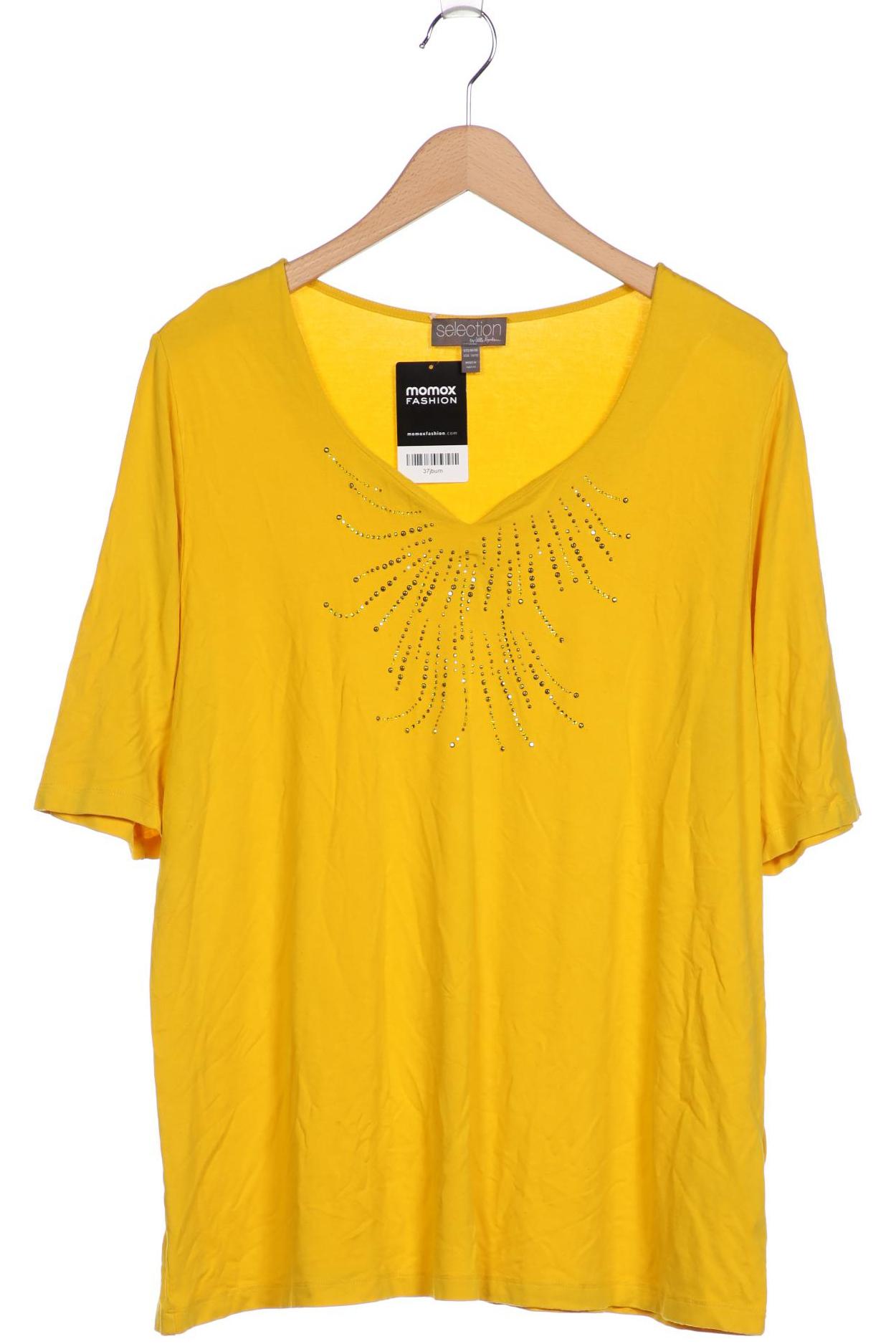 

Selection by Ulla Popken Damen T-Shirt, gelb, Gr. 46