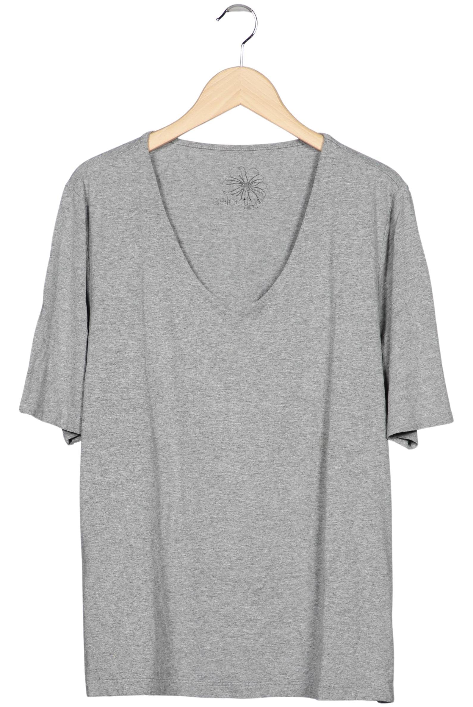 

Selection by Ulla Popken Damen T-Shirt, grau, Gr. 46