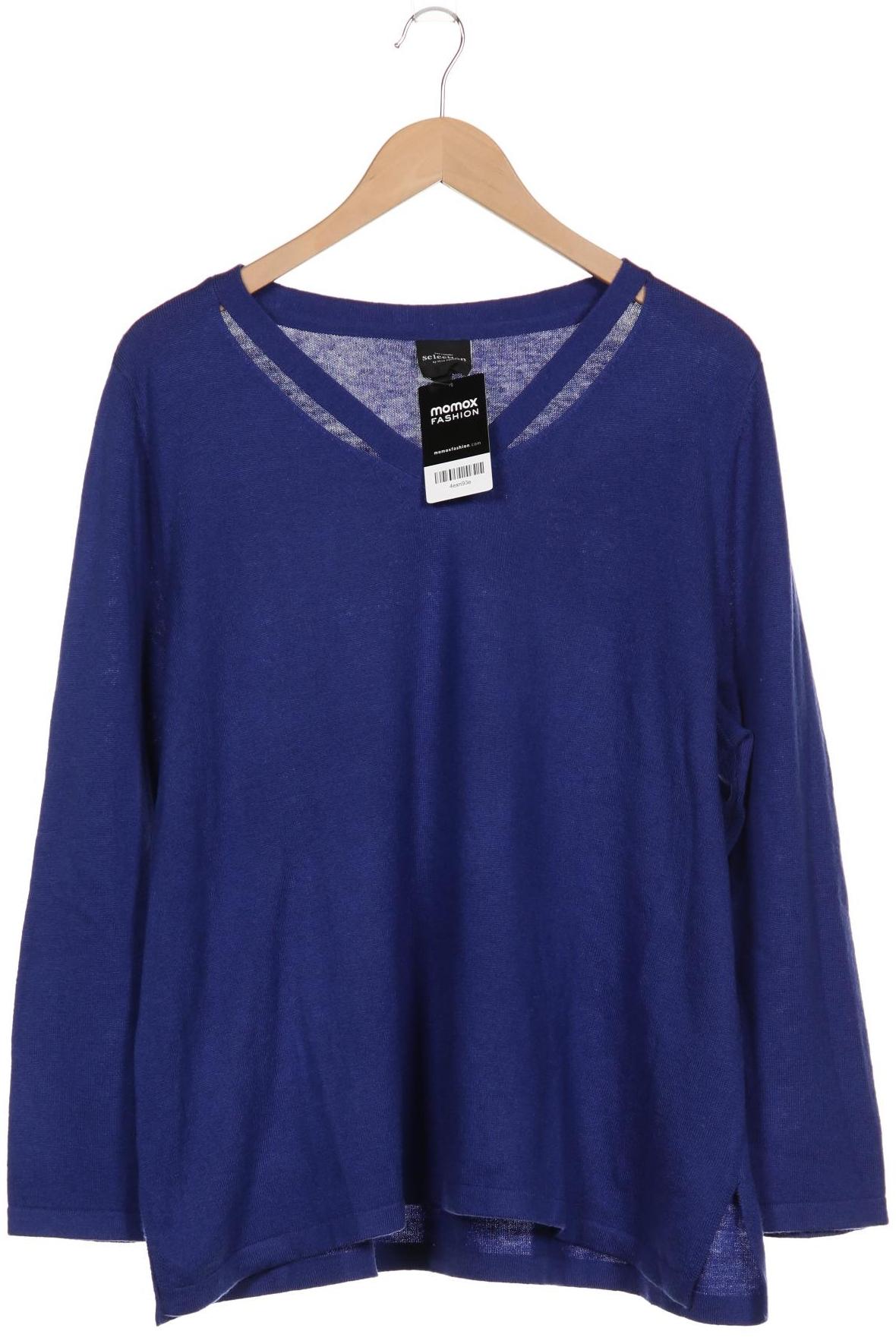

Selection by Ulla Popken Damen Pullover, blau, Gr. 46