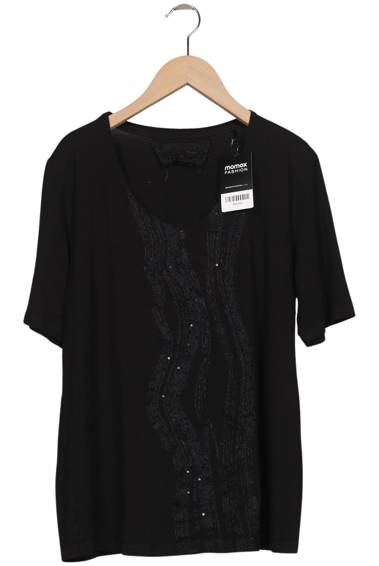 Thumbnail - Selection by Ulla Popken Damen T-Shirt, schwarz, Gr. 42