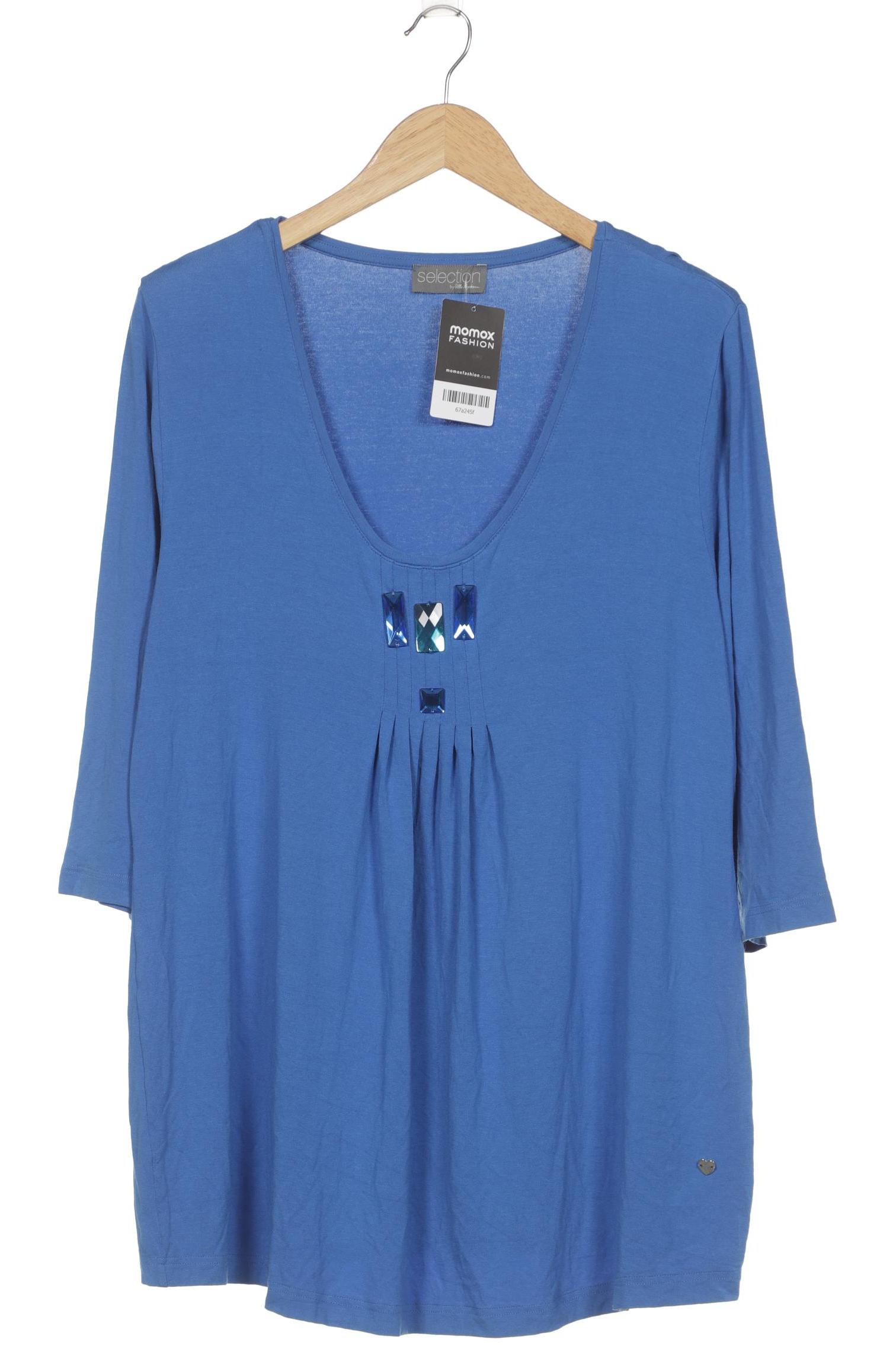 

Selection by Ulla Popken Damen Langarmshirt, blau, Gr. 48