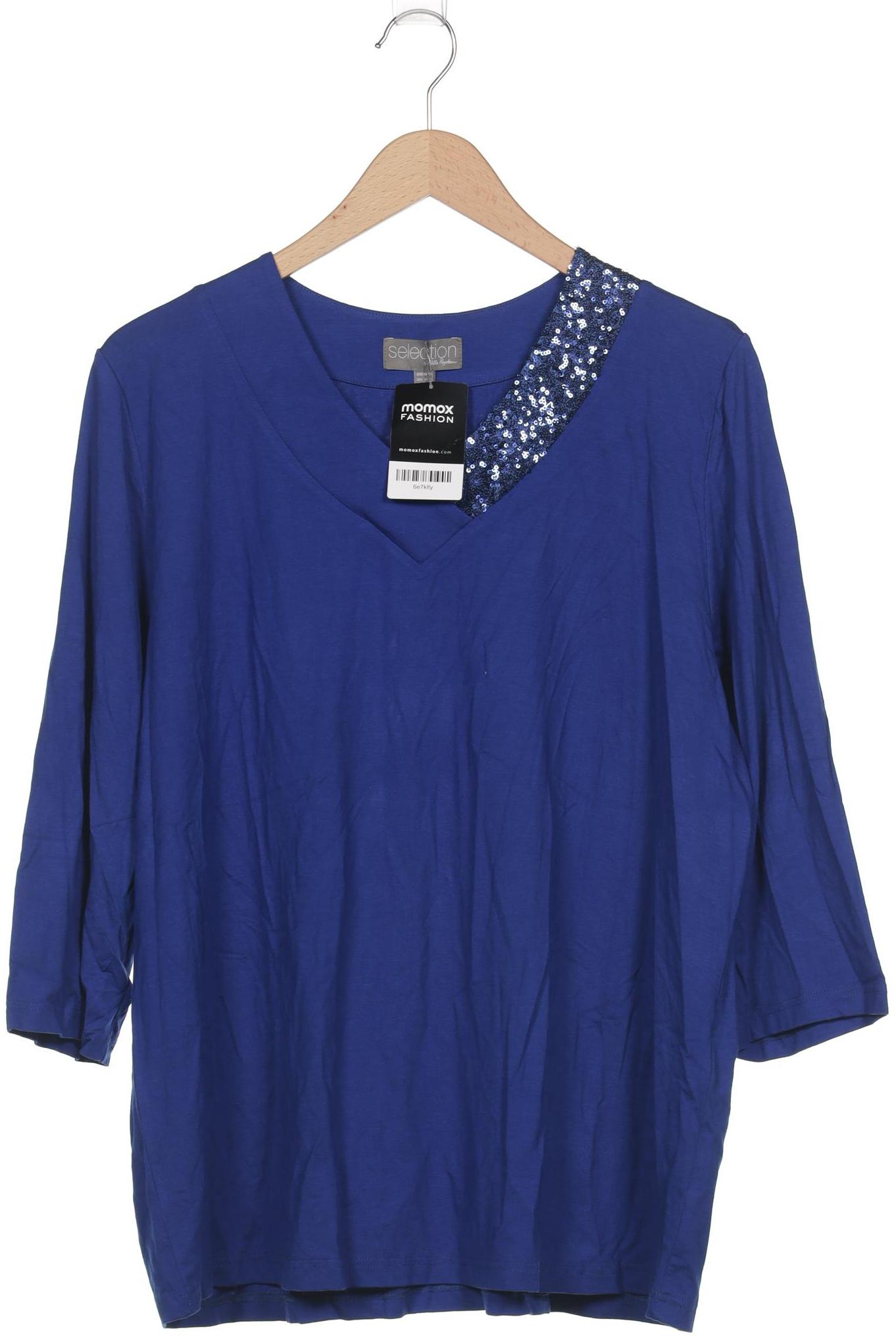

Selection by Ulla Popken Damen Langarmshirt, blau, Gr. 46