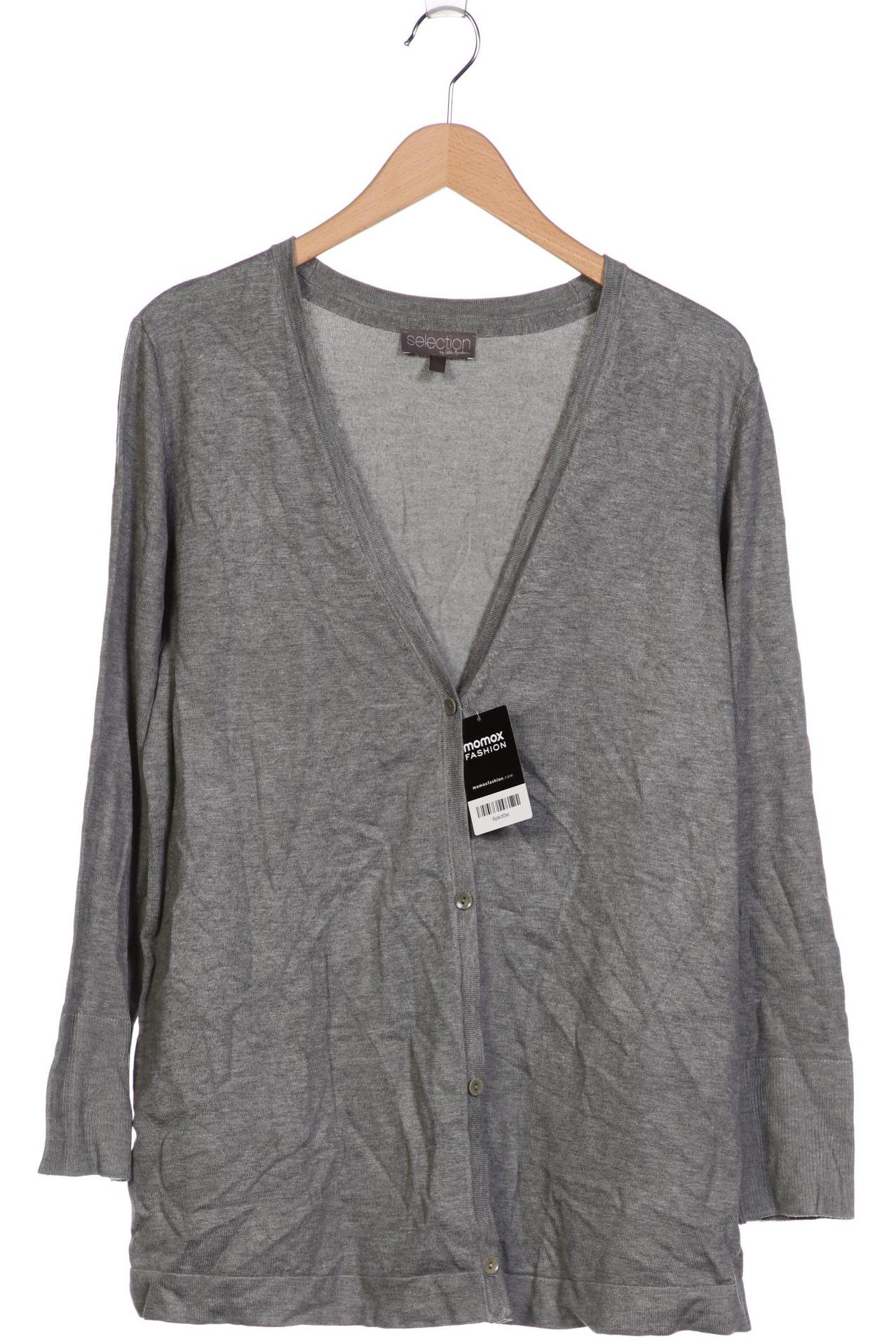 

Selection by Ulla Popken Damen Strickjacke, grau, Gr. 48