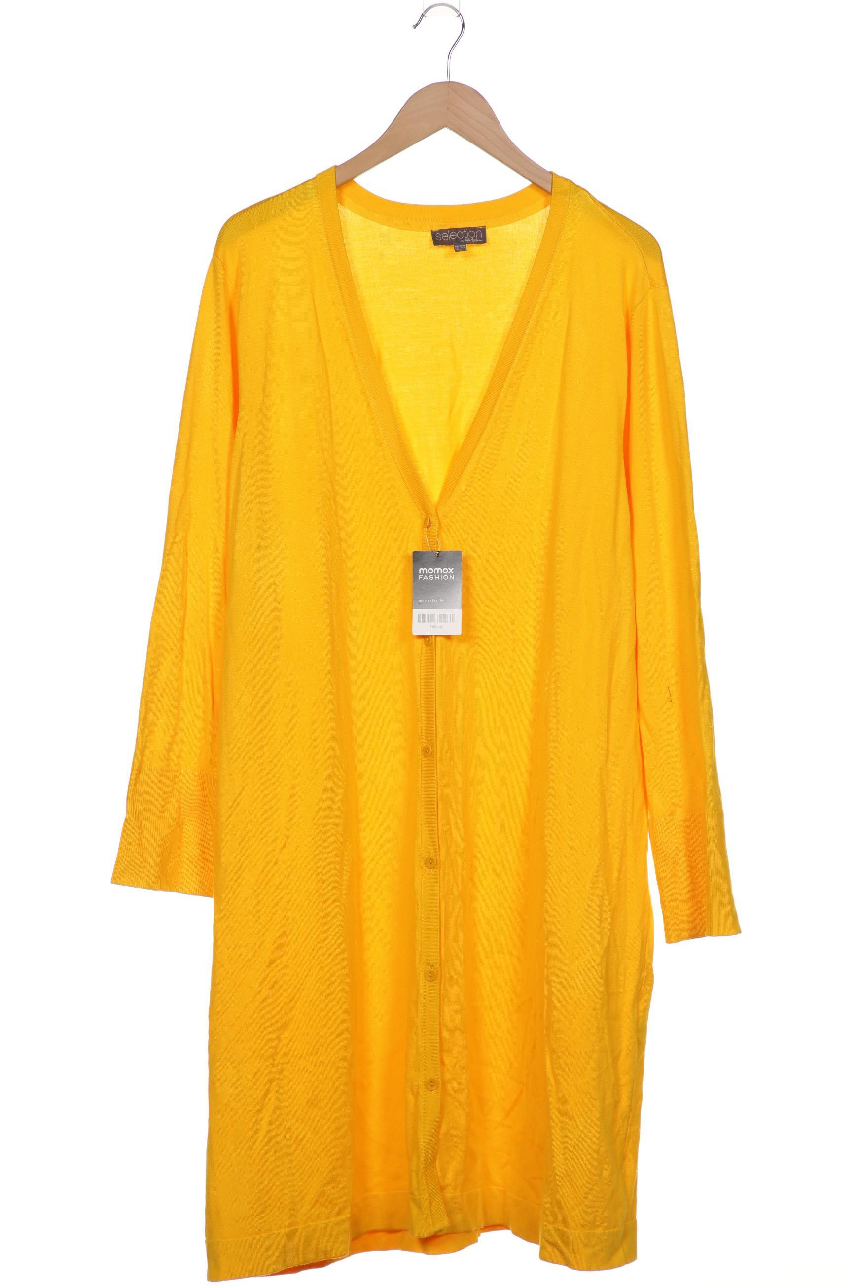 

Selection by Ulla Popken Damen Strickjacke, gelb, Gr. 46