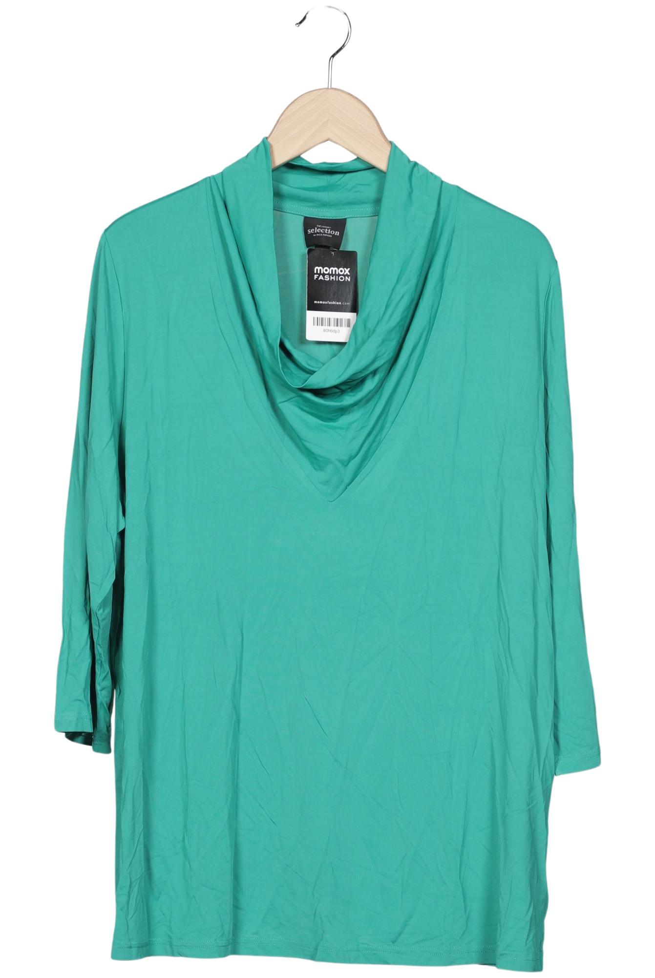 

Selection by Ulla Popken Damen Langarmshirt, grün, Gr. 46