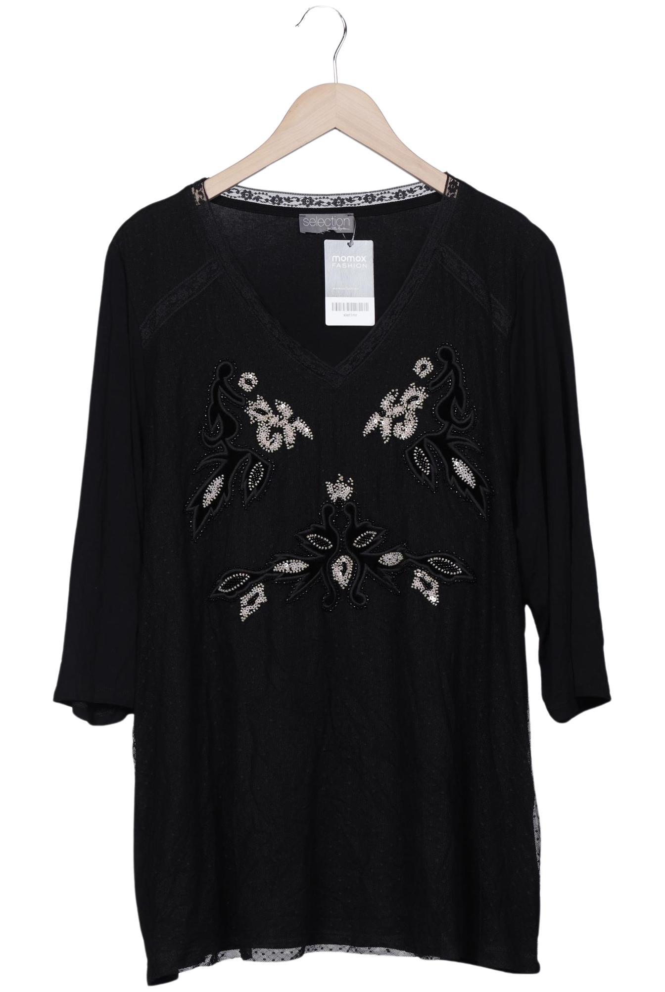 

Selection by Ulla Popken Damen T-Shirt, schwarz, Gr. 48