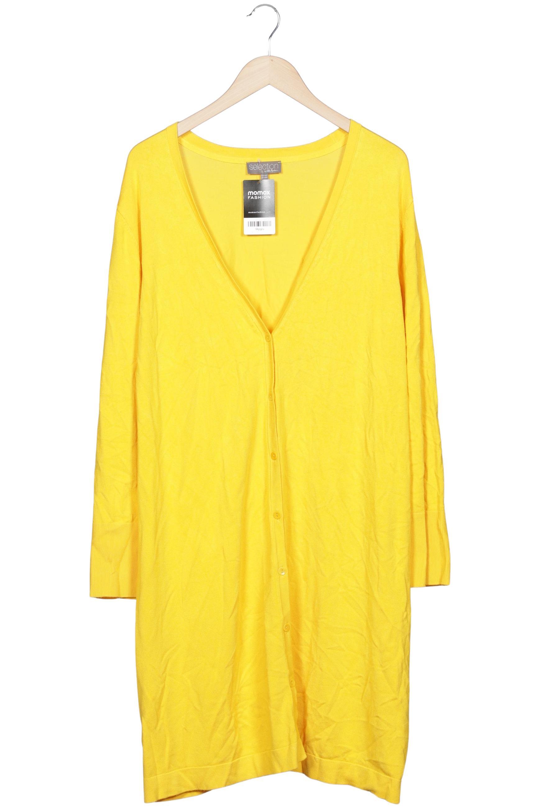 

Selection by Ulla Popken Damen Strickjacke, gelb, Gr. 50