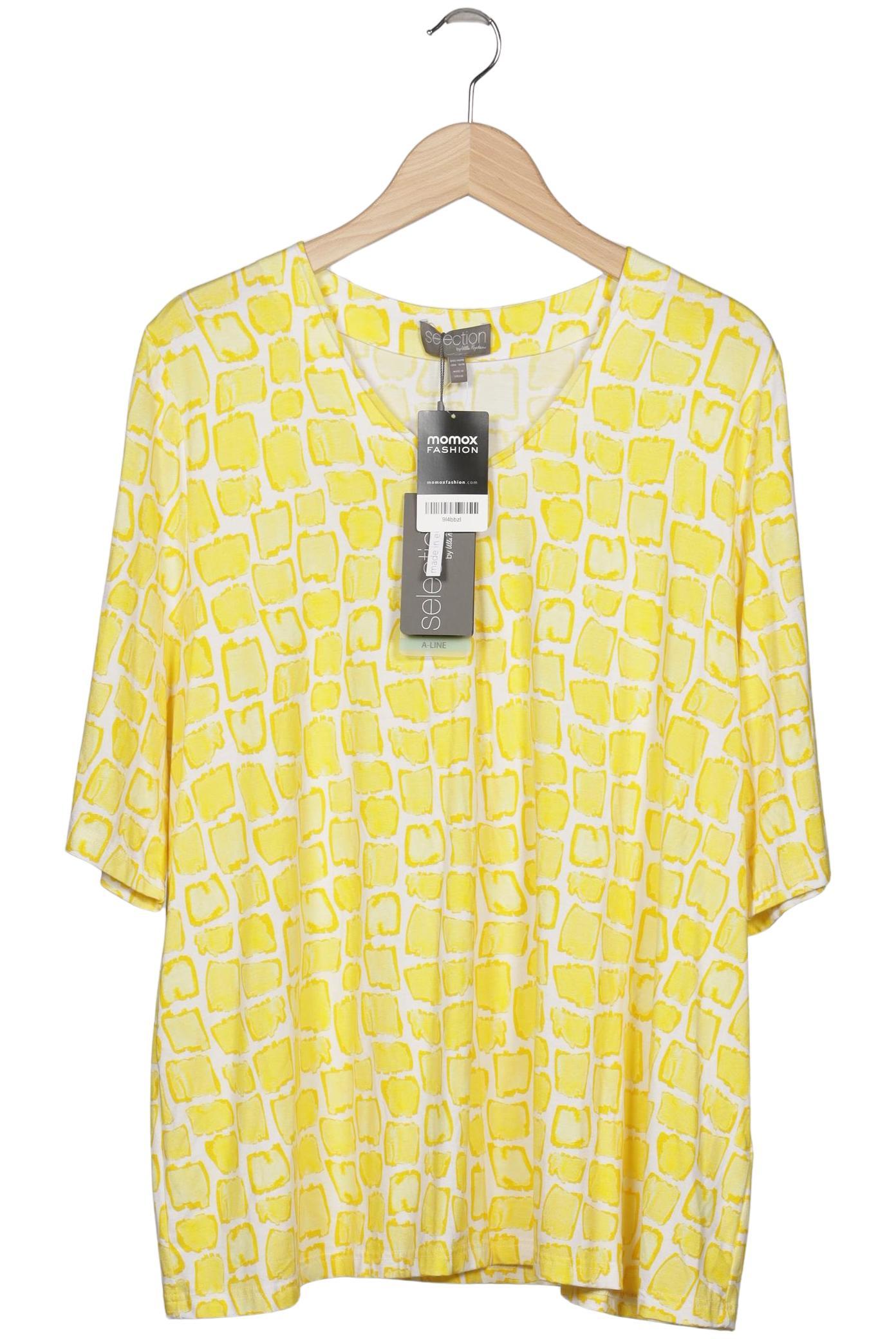 

Selection by Ulla Popken Damen T-Shirt, gelb, Gr. 46