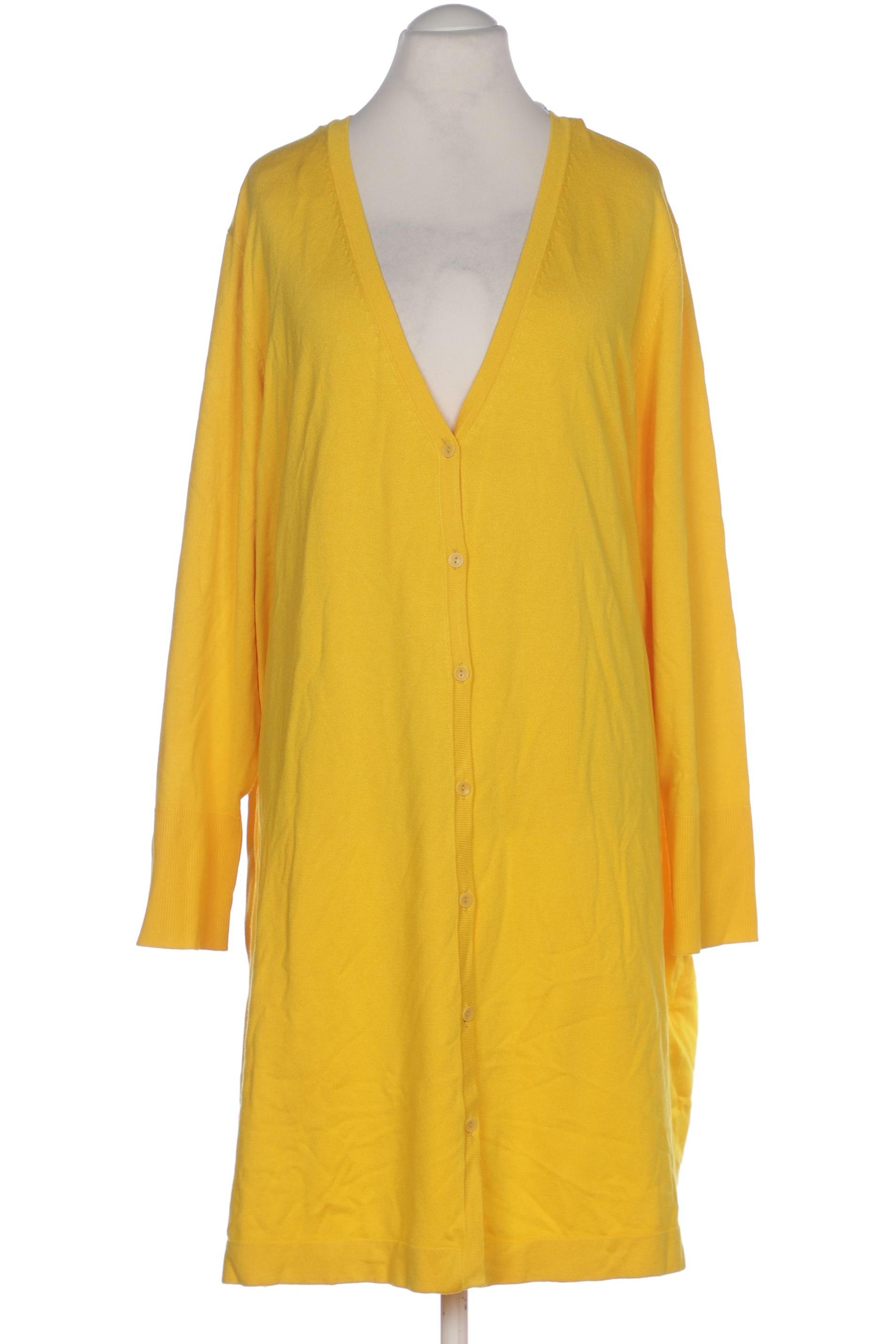 

Selection by Ulla Popken Damen Strickjacke, gelb, Gr. 54