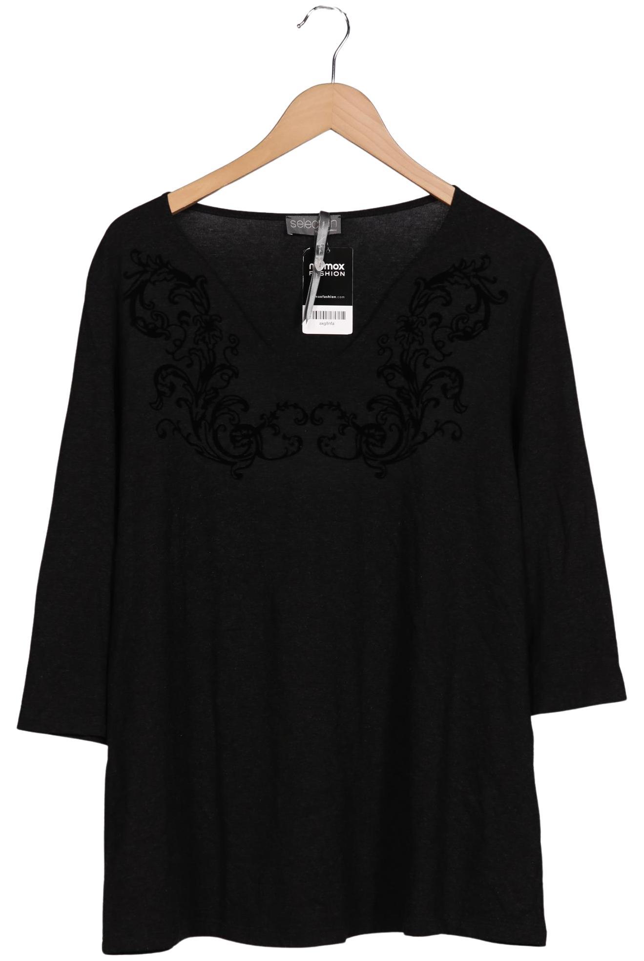 Thumbnail - Selection by Ulla Popken Damen Langarmshirt, grau, Gr. 50