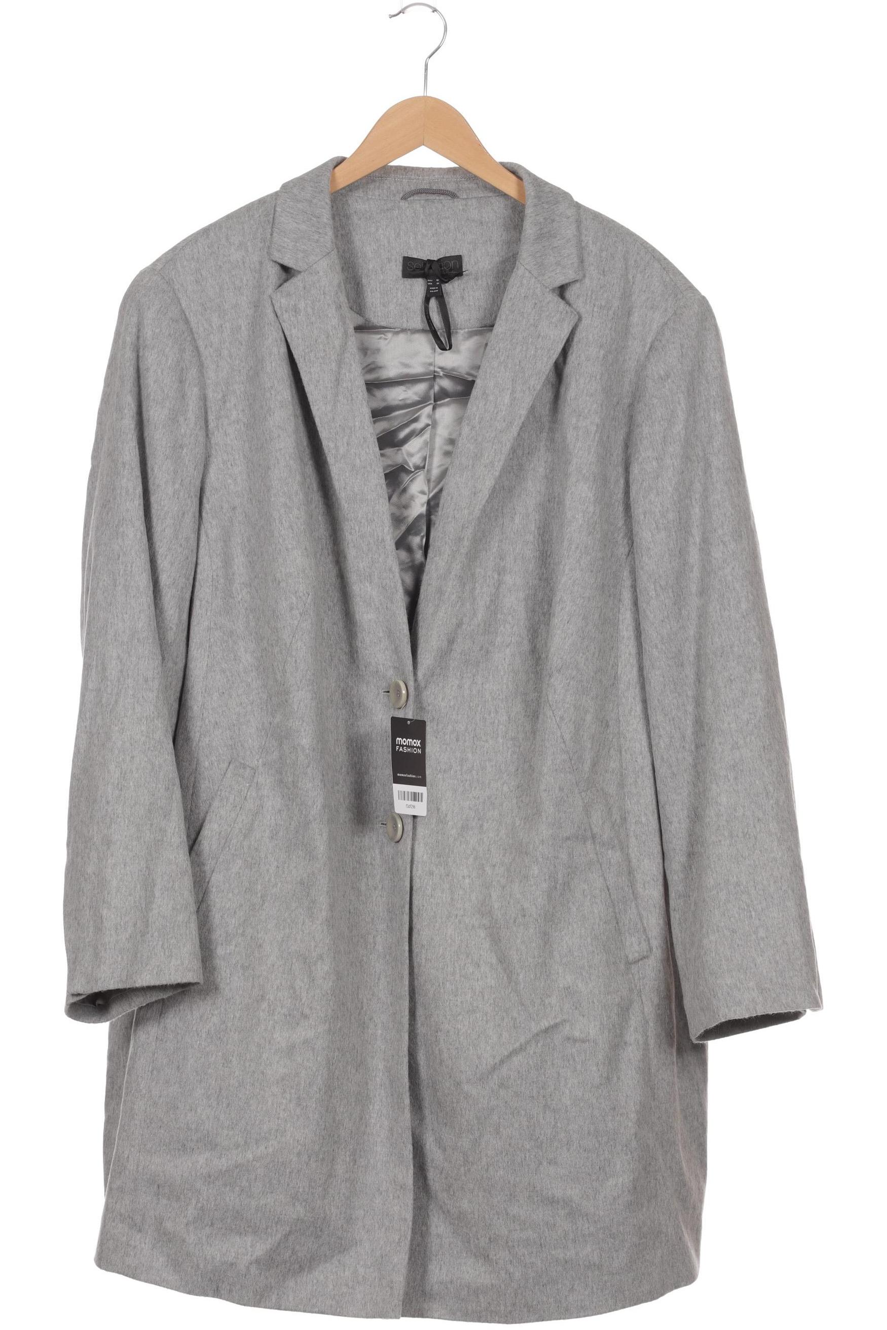 

Selection by Ulla Popken Damen Mantel, grau, Gr. 52