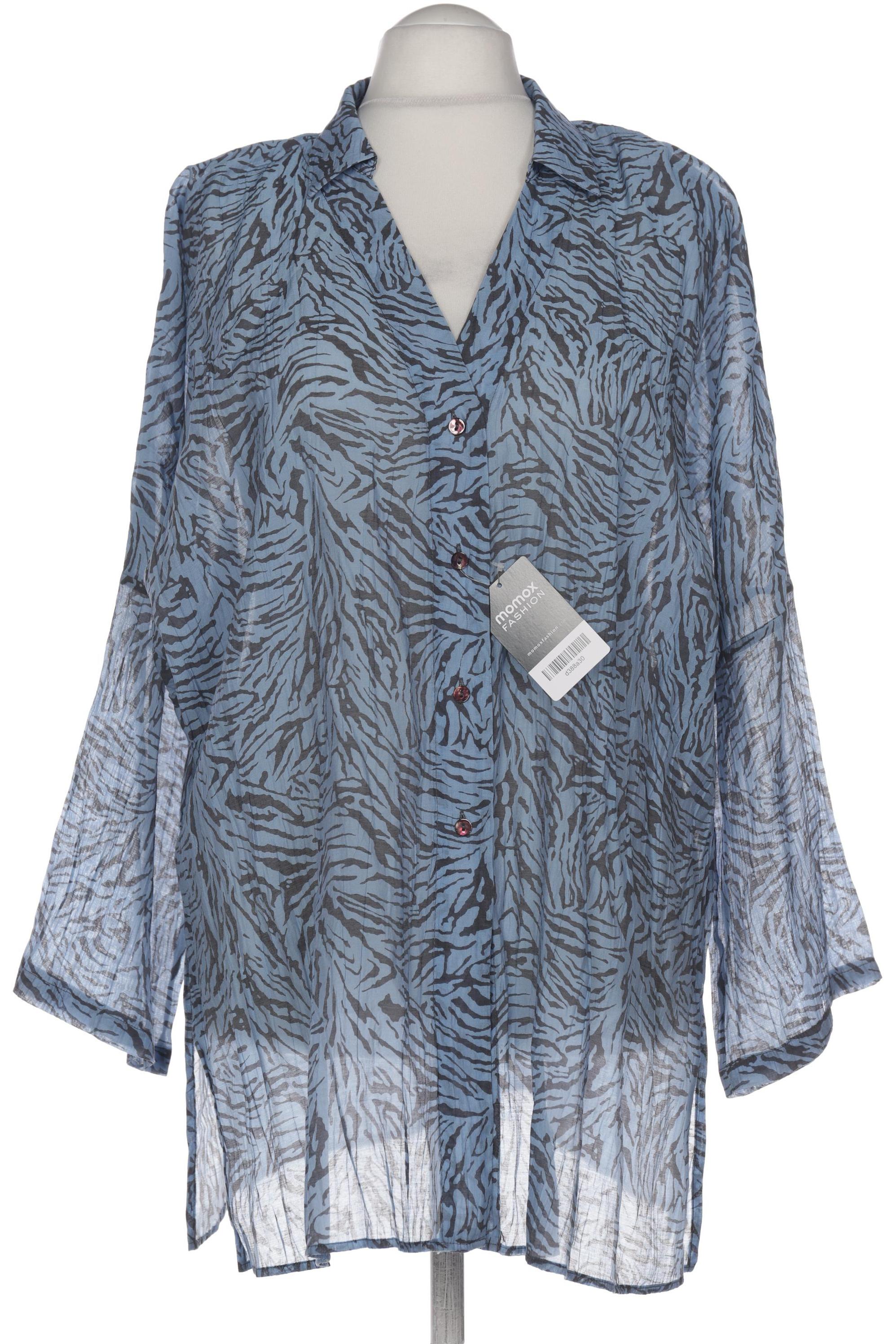 

Selection by Ulla Popken Damen Bluse, blau, Gr. 52