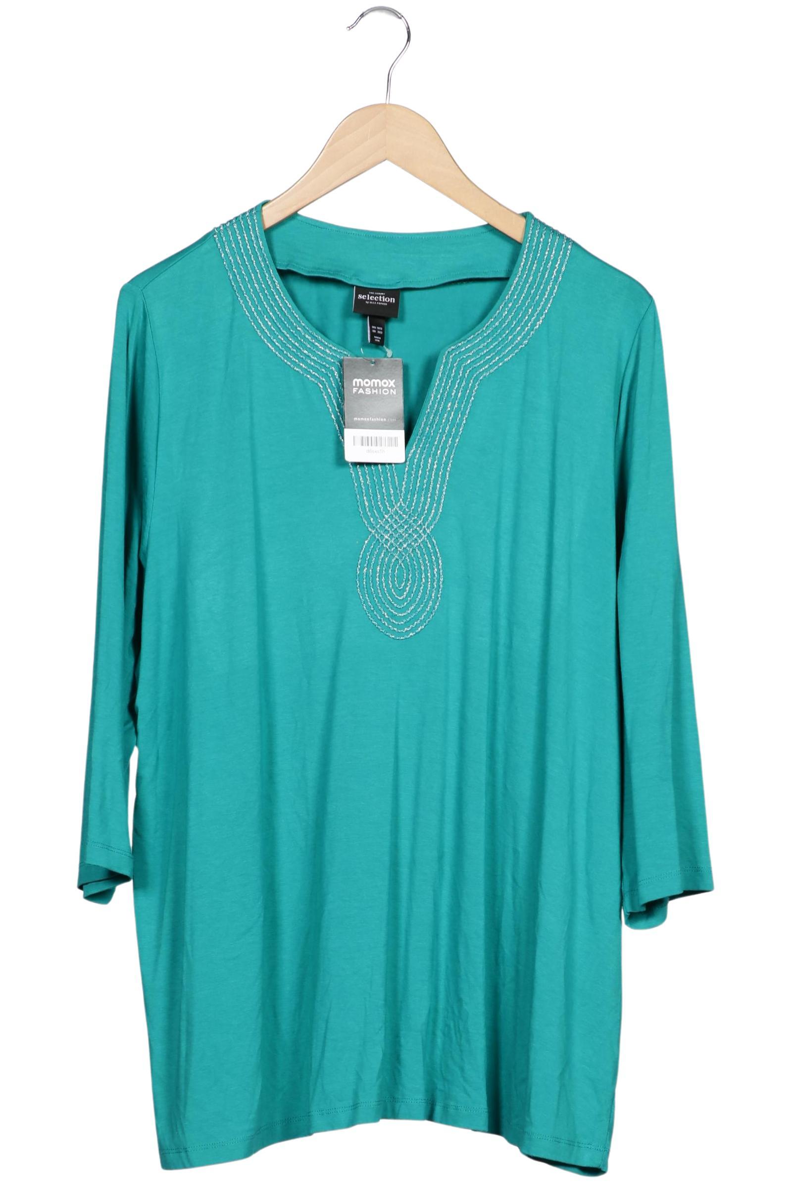 

Selection by Ulla Popken Damen Langarmshirt, türkis, Gr. 50