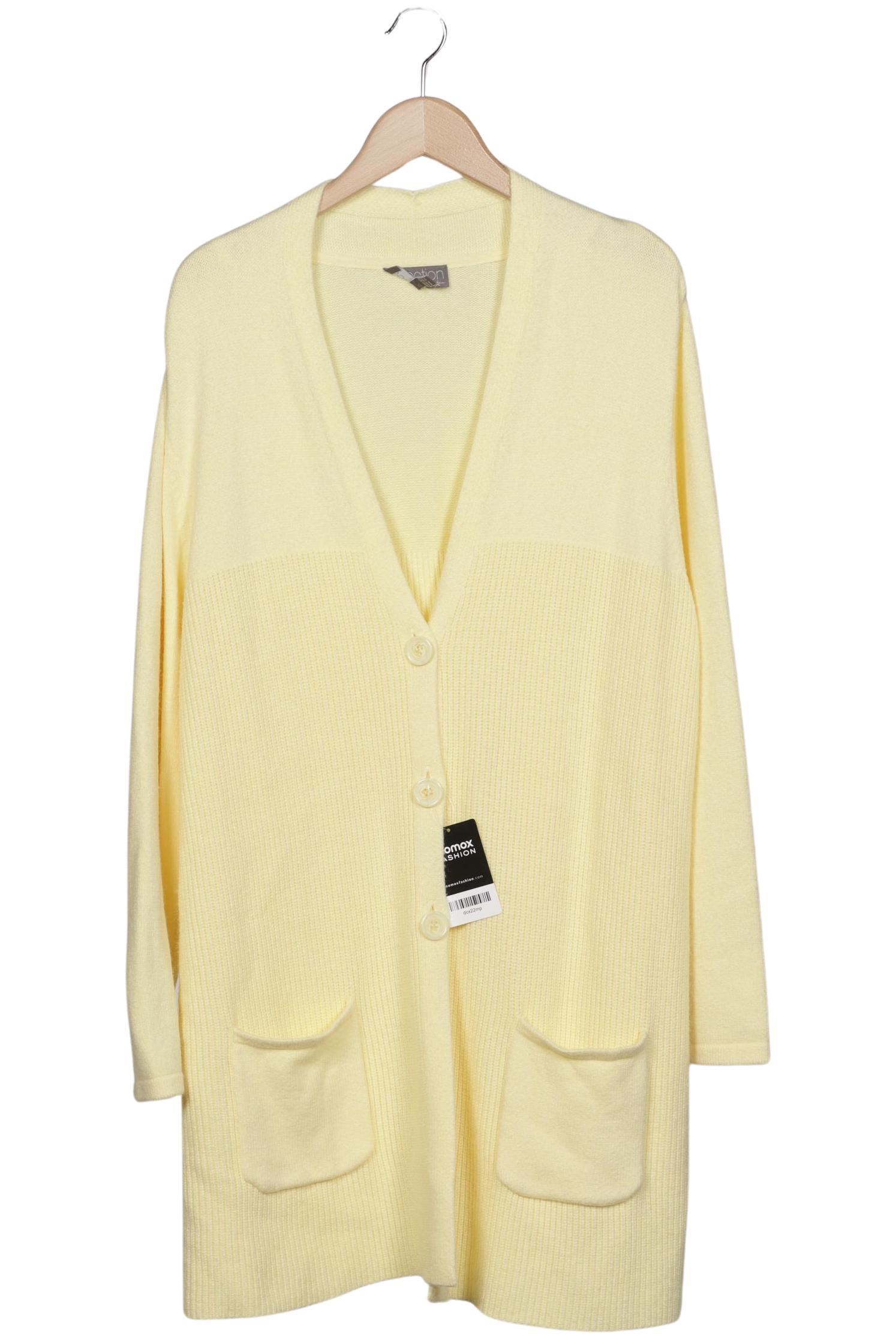 

Selection by Ulla Popken Damen Strickjacke, gelb, Gr. 42