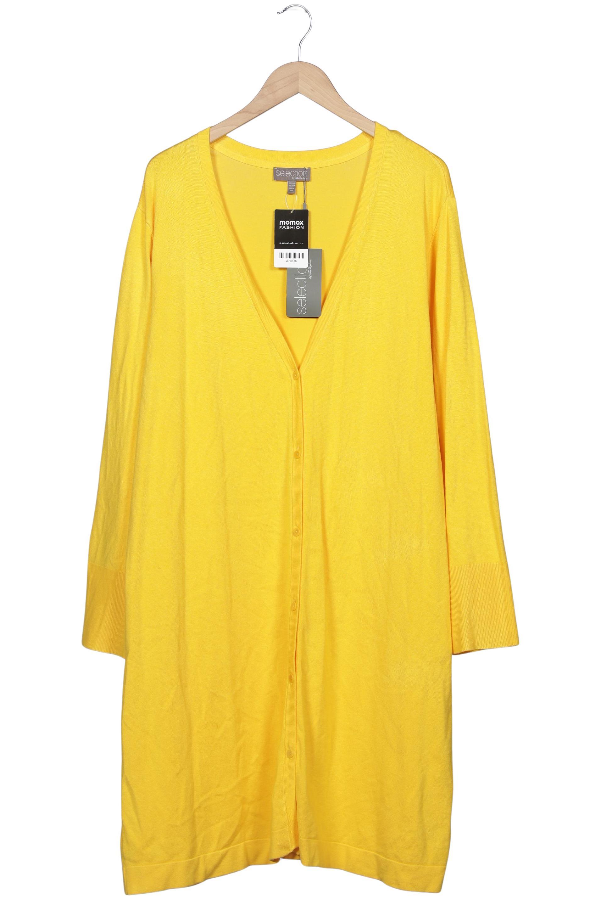 

Selection by Ulla Popken Damen Strickjacke, gelb, Gr. 46