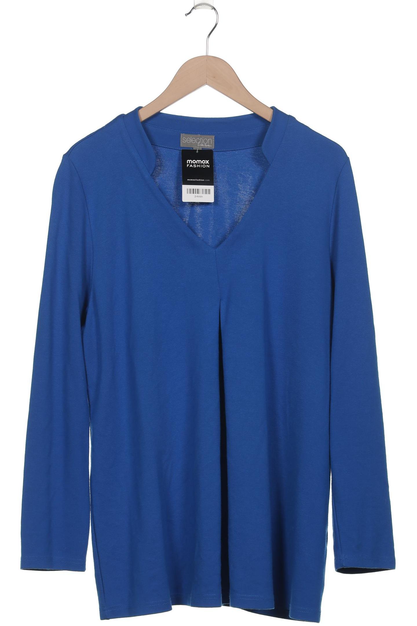 

Selection by Ulla Popken Damen Langarmshirt, blau, Gr. 46