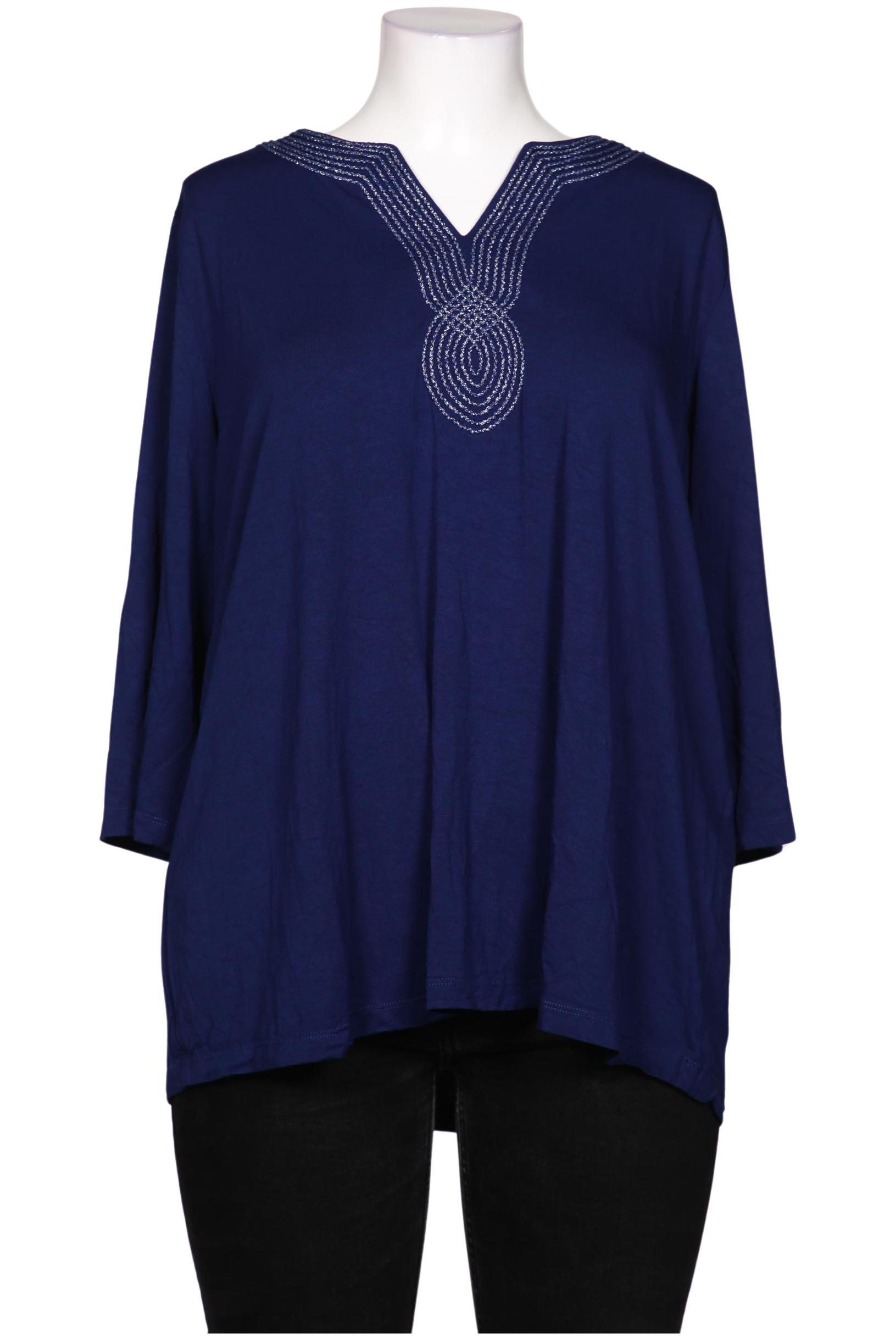 

Selection by Ulla Popken Damen Langarmshirt, blau, Gr. 50