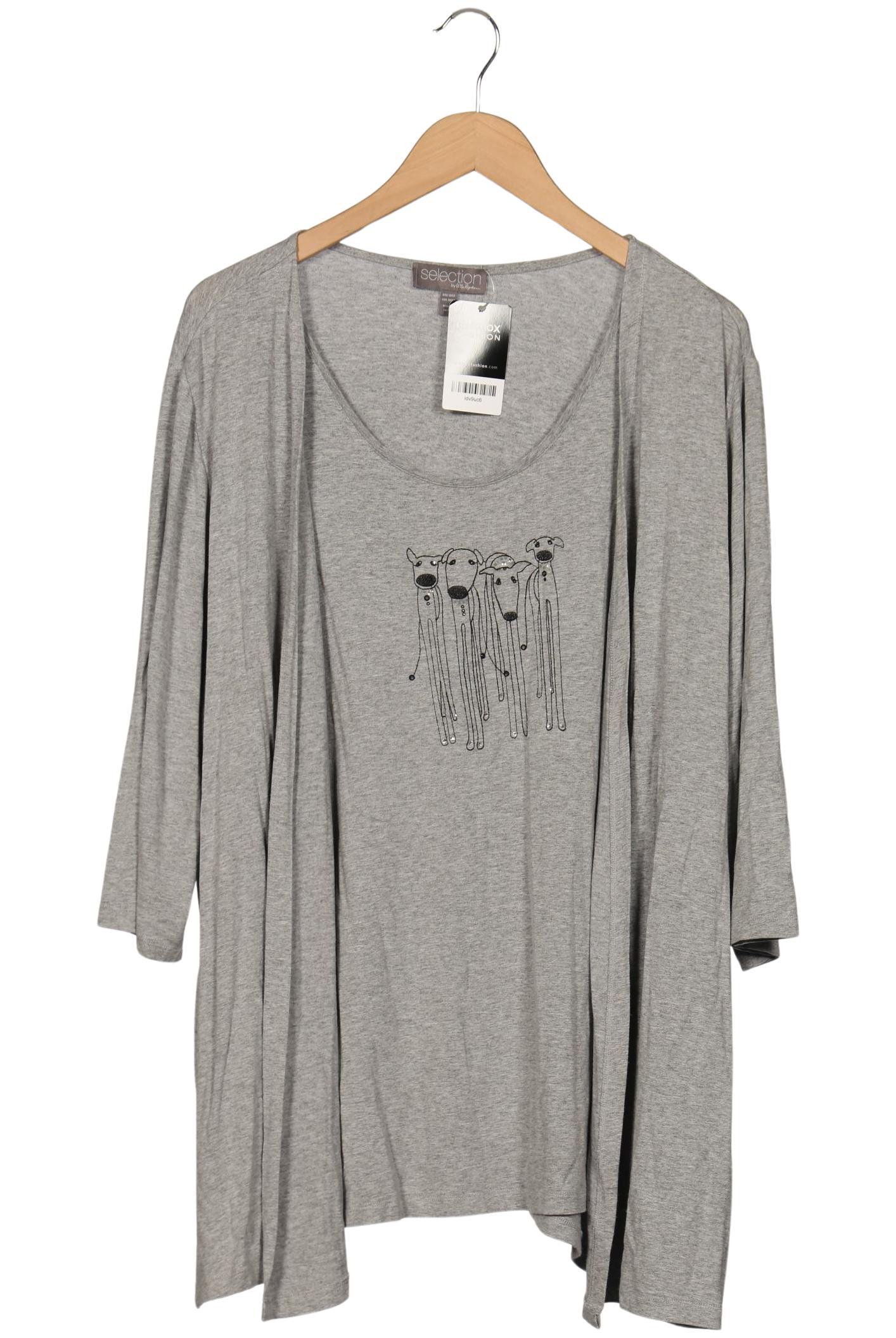 

Selection by Ulla Popken Damen Strickjacke, grau, Gr. 50