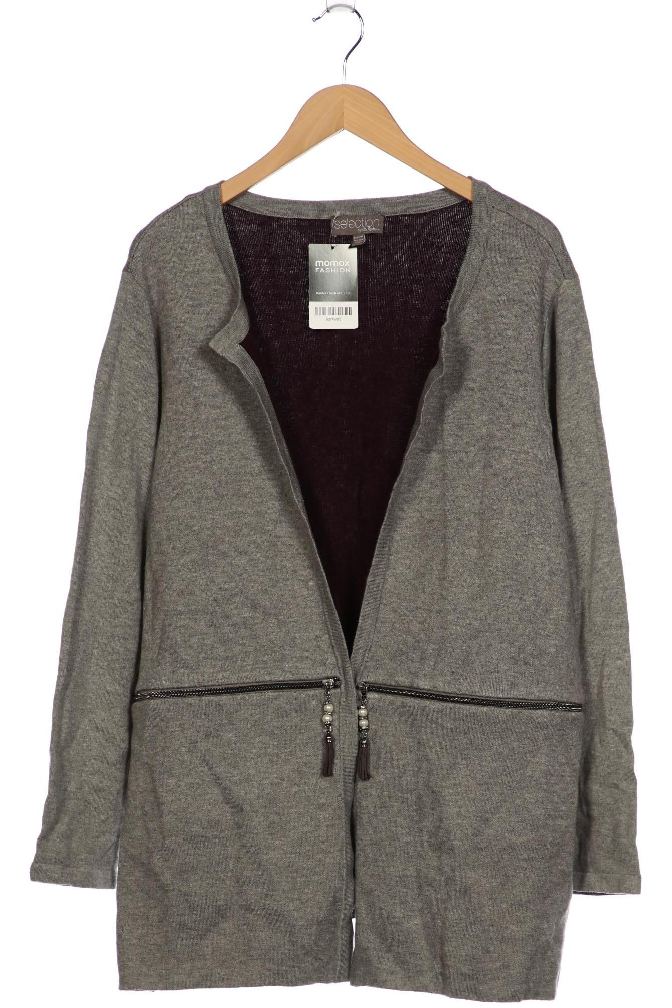 

Selection by Ulla Popken Damen Strickjacke, grau, Gr. 46