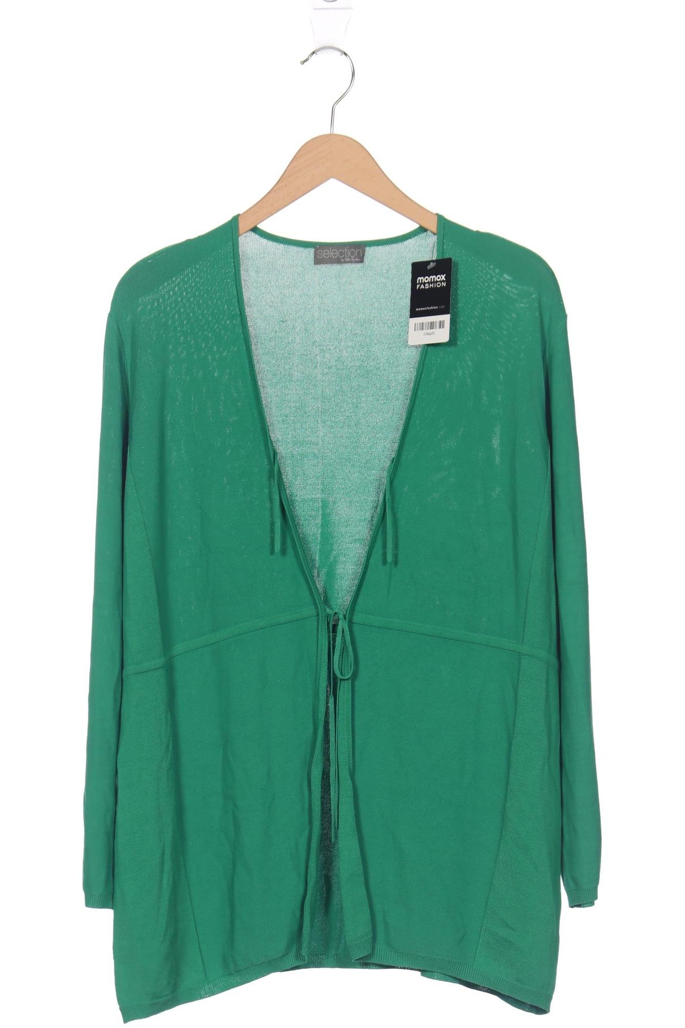 

Selection by Ulla Popken Damen Strickjacke, grün, Gr. 46