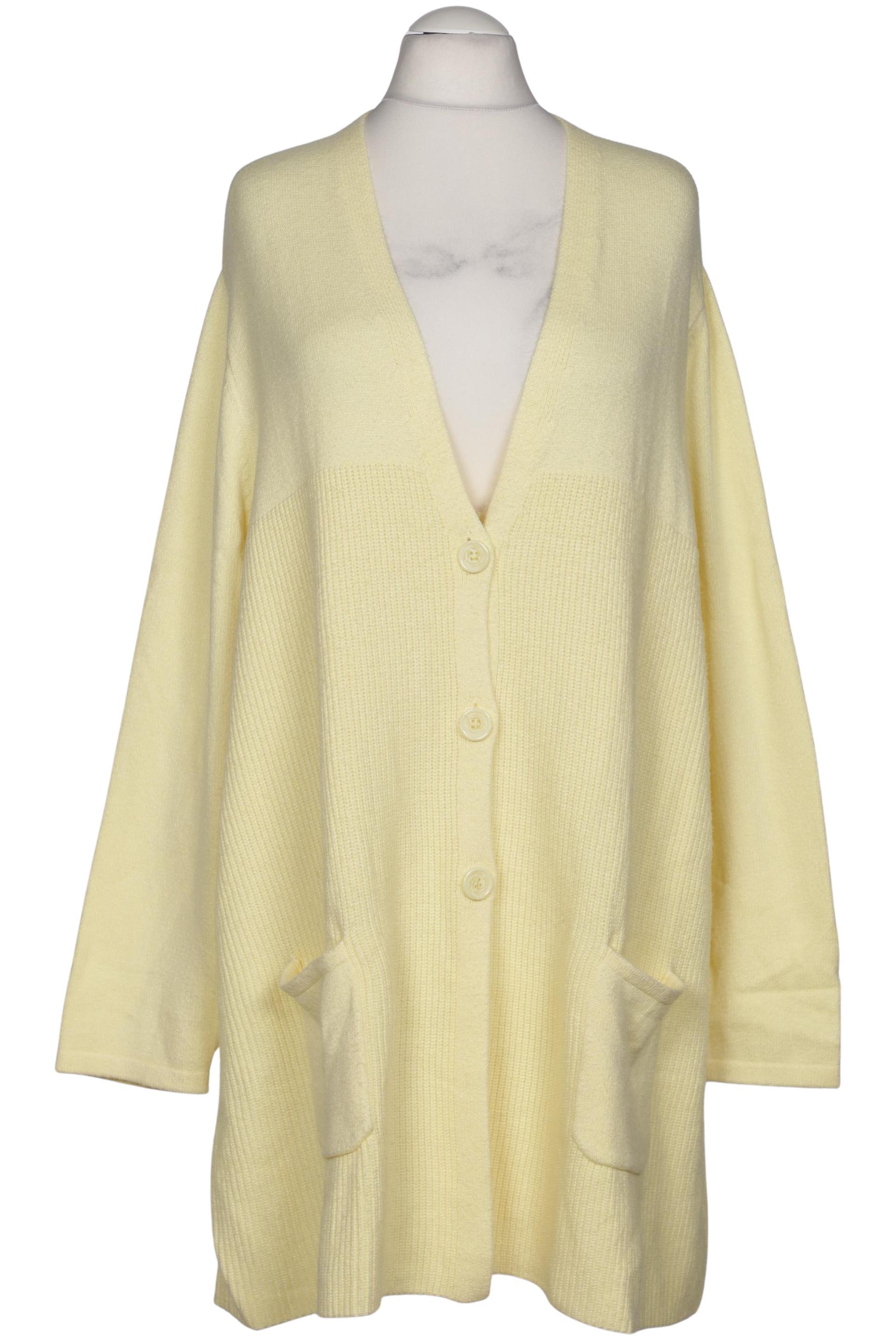 

Selection by Ulla Popken Damen Strickjacke, gelb, Gr. 54