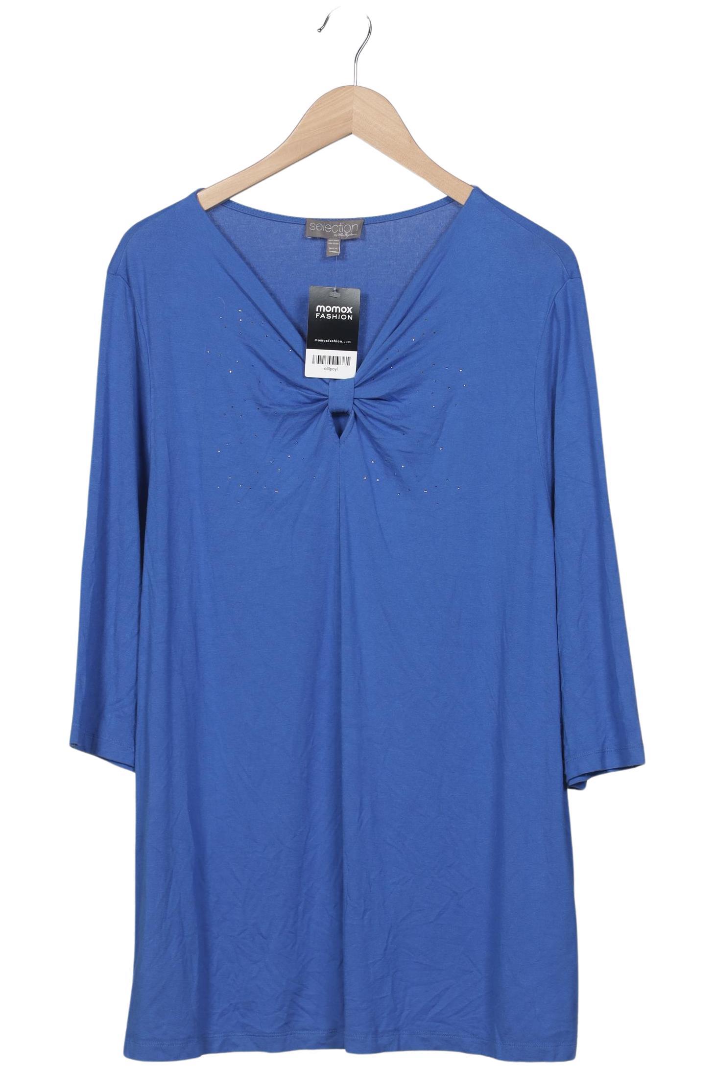 

Selection by Ulla Popken Damen Langarmshirt, blau, Gr. 50