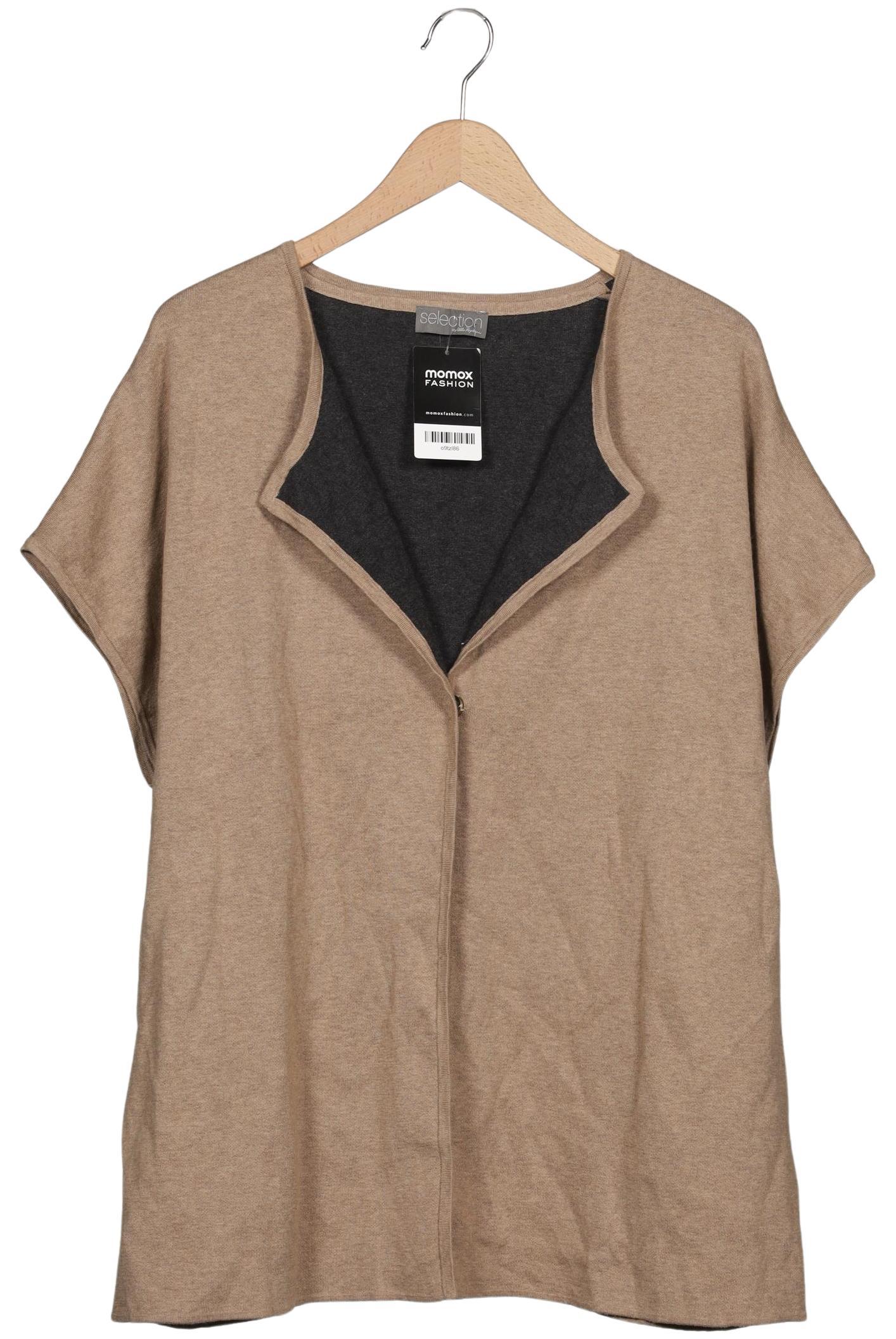 

Selection by Ulla Popken Damen Strickjacke, beige, Gr. 46