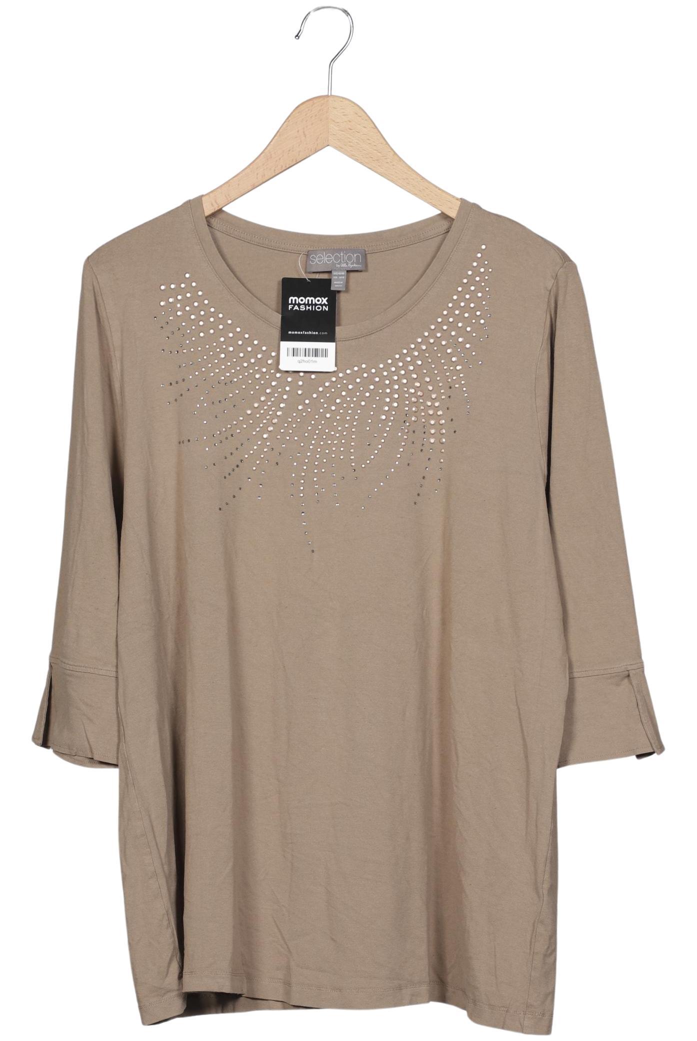 

Selection by Ulla Popken Damen Langarmshirt, beige, Gr. 46