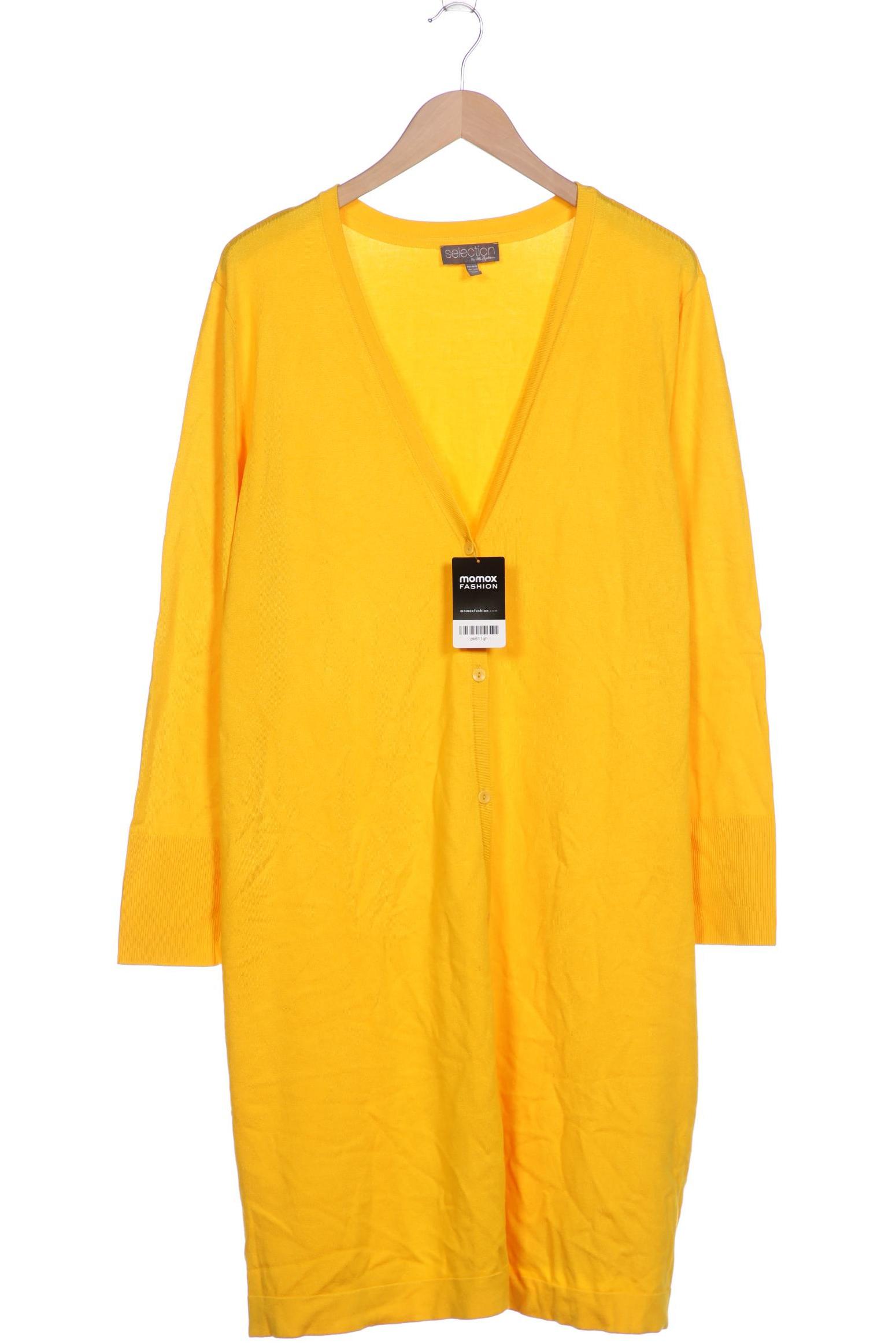 

Selection by Ulla Popken Damen Strickjacke, gelb, Gr. 46