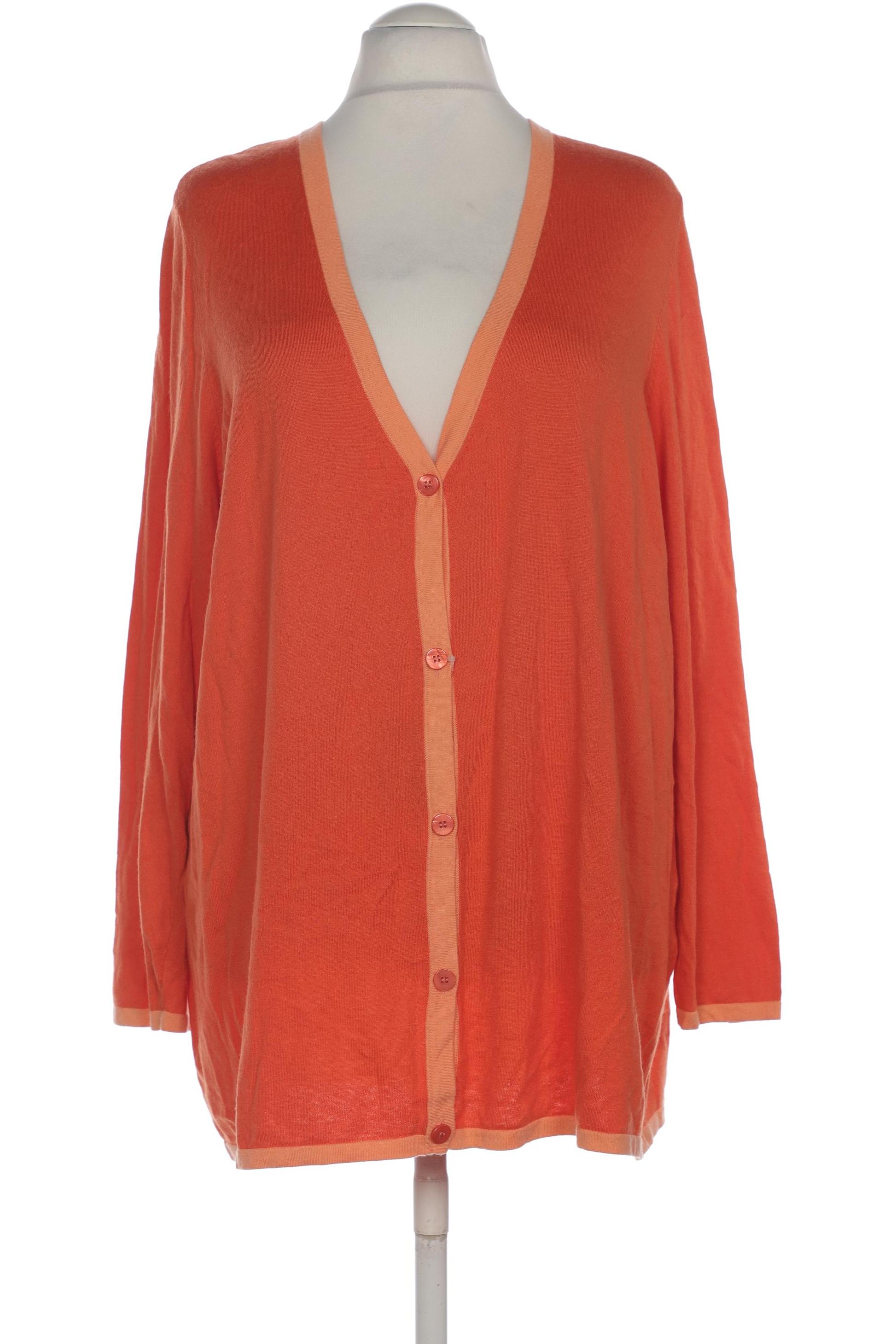 

Selection by Ulla Popken Damen Strickjacke, orange, Gr. 52