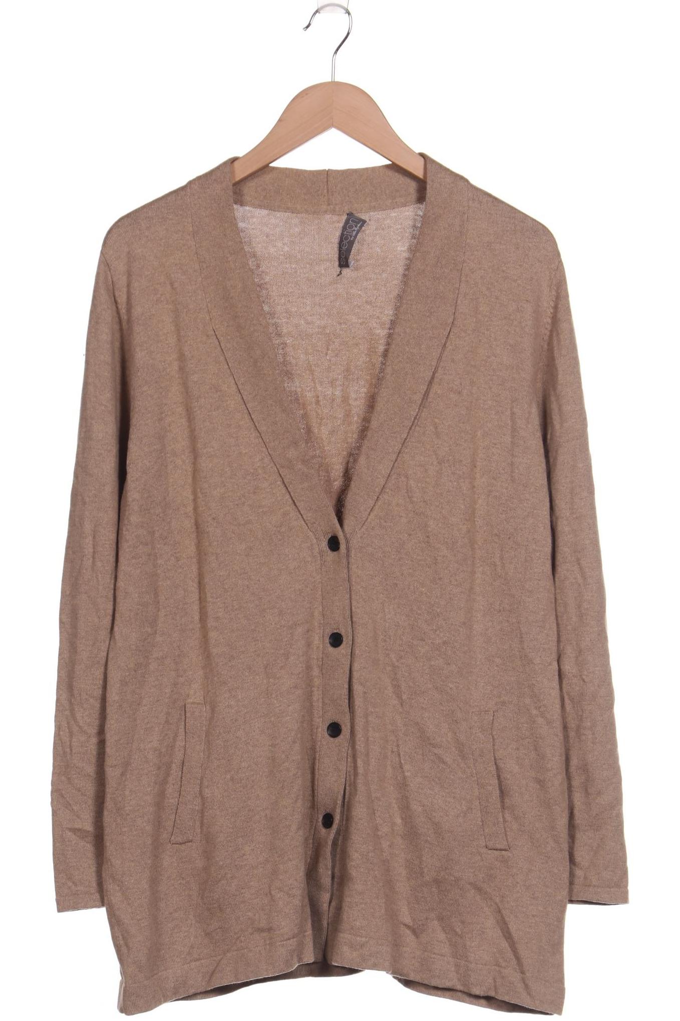 

Selection by Ulla Popken Damen Strickjacke, beige, Gr. 46