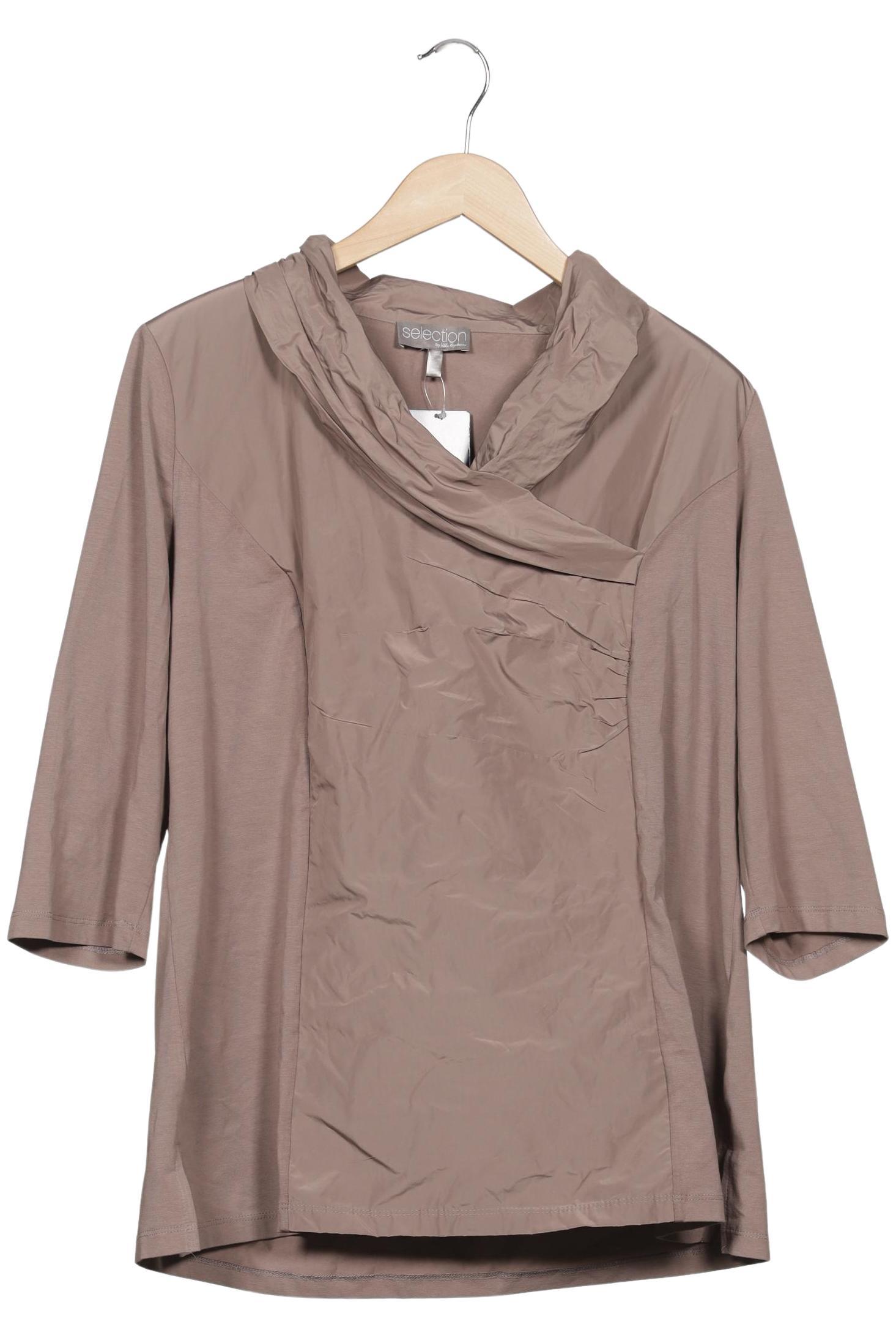 

Selection by Ulla Popken Damen Langarmshirt, beige, Gr. 46