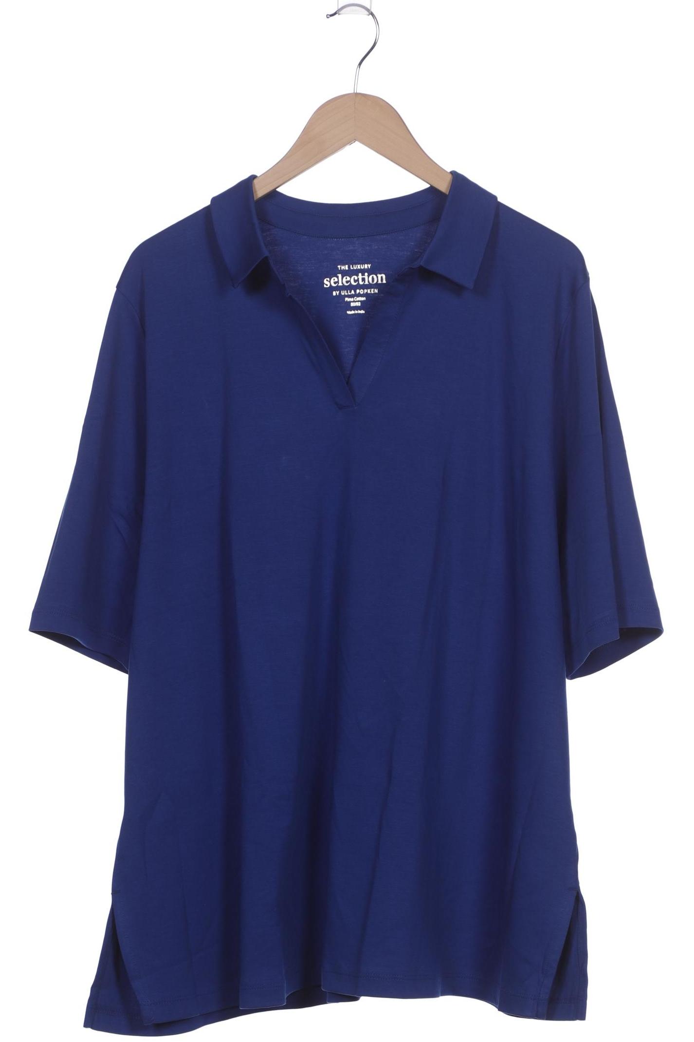 

Selection by Ulla Popken Damen Poloshirt, blau, Gr. 50