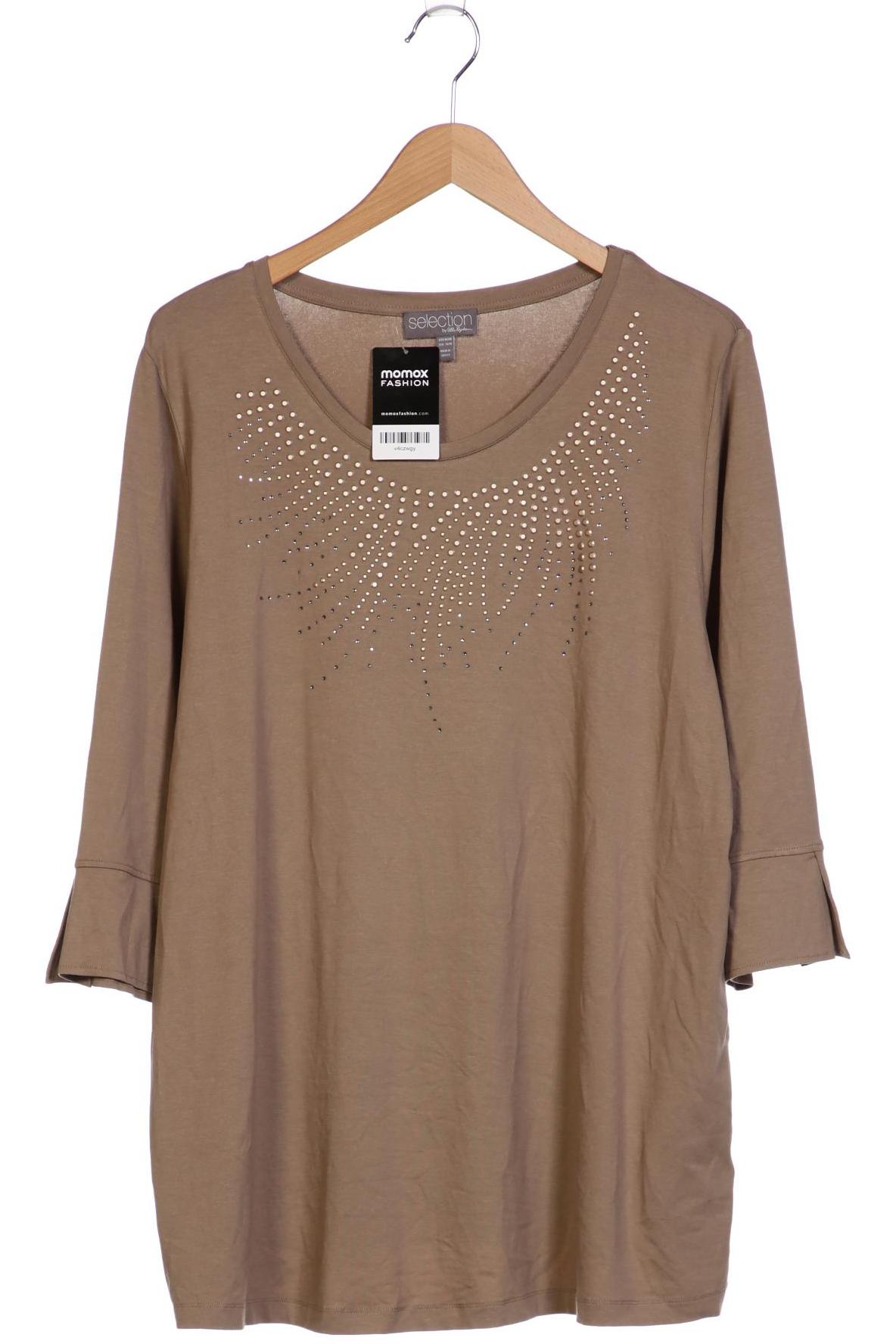 

Selection by Ulla Popken Damen Langarmshirt, beige, Gr. 46