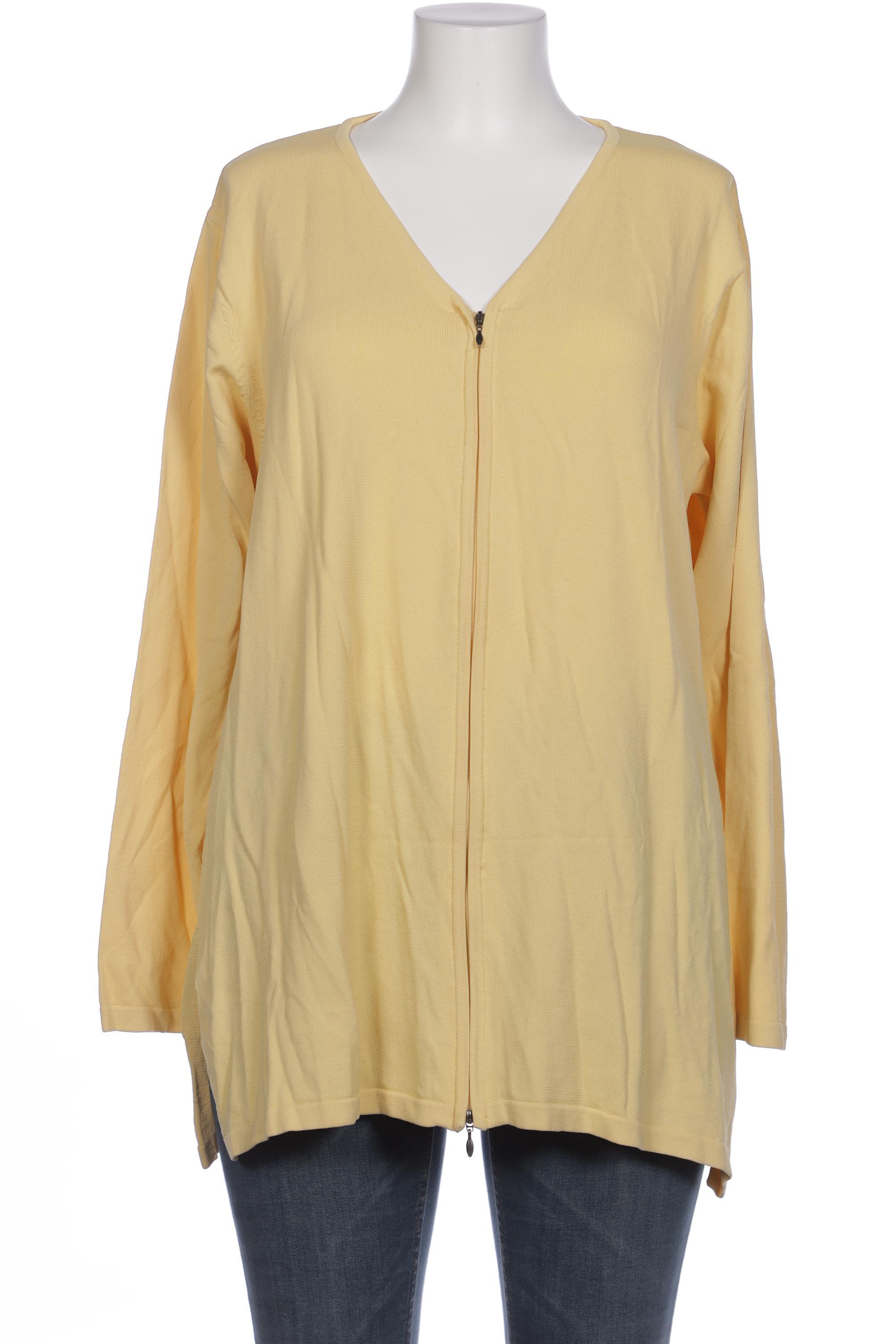 

Selection by Ulla Popken Damen Strickjacke, gelb, Gr. 46