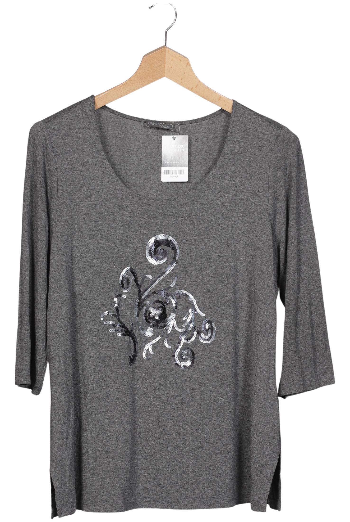 

Selection by Ulla Popken Damen T-Shirt, grau, Gr. 46