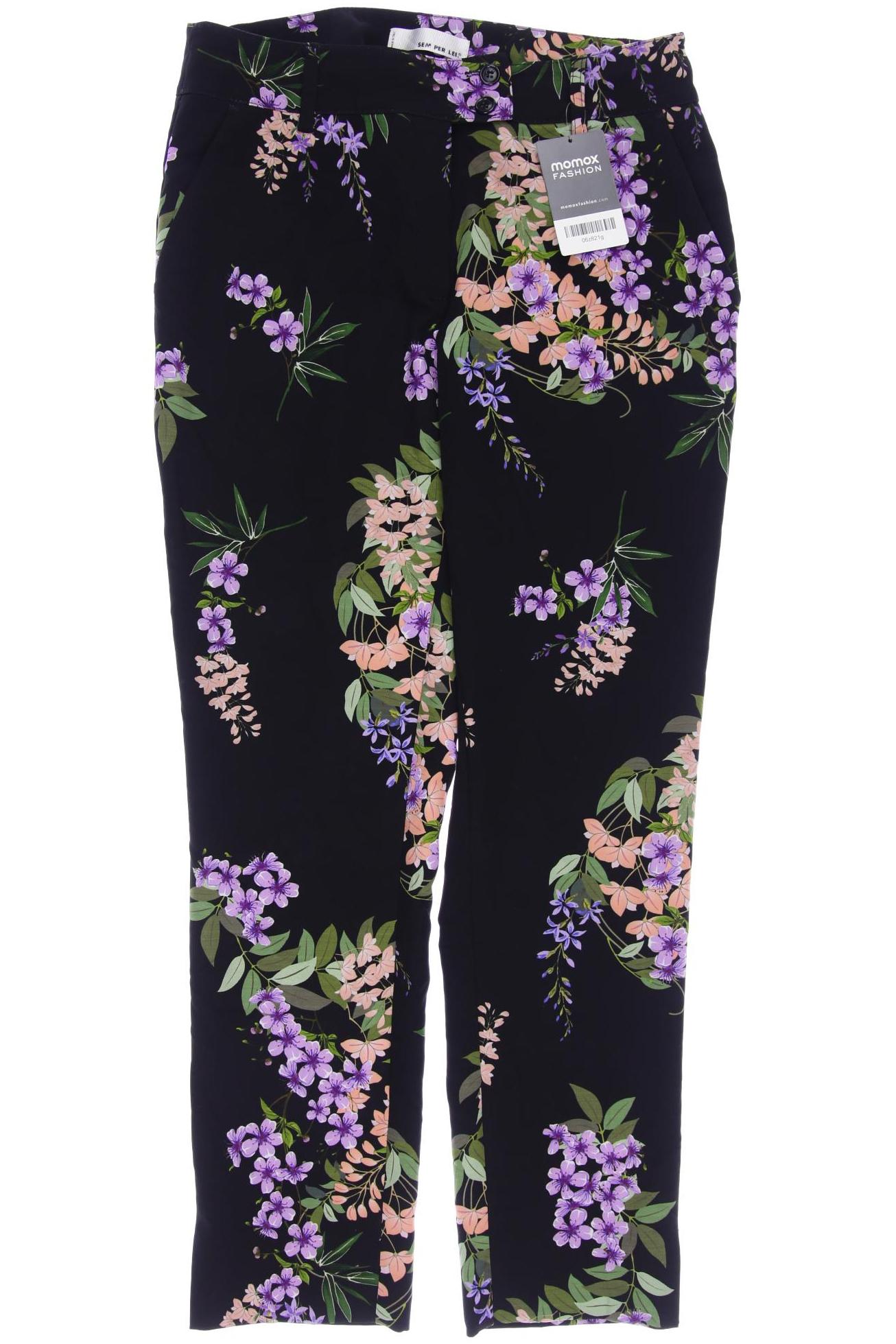 

SEM PER LEI Damen Stoffhose, schwarz