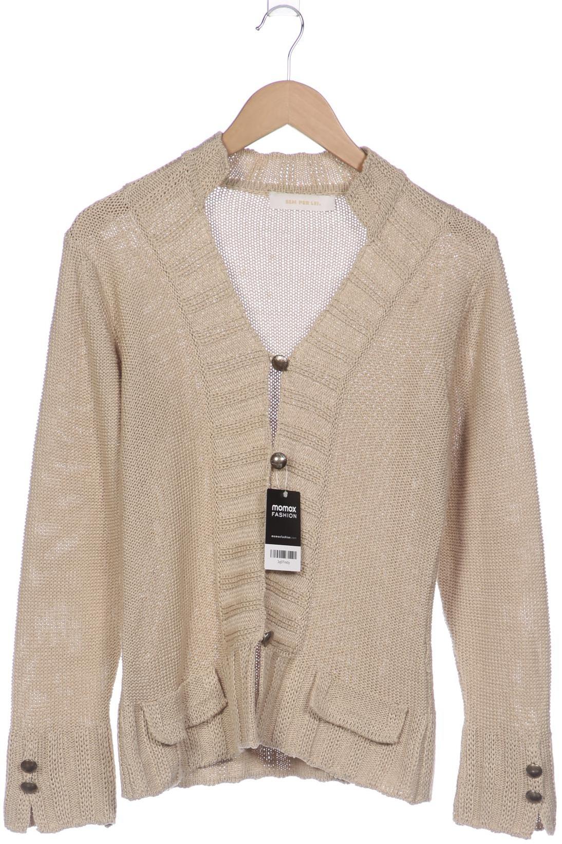 

SEM PER LEI Damen Strickjacke, beige, Gr. 42