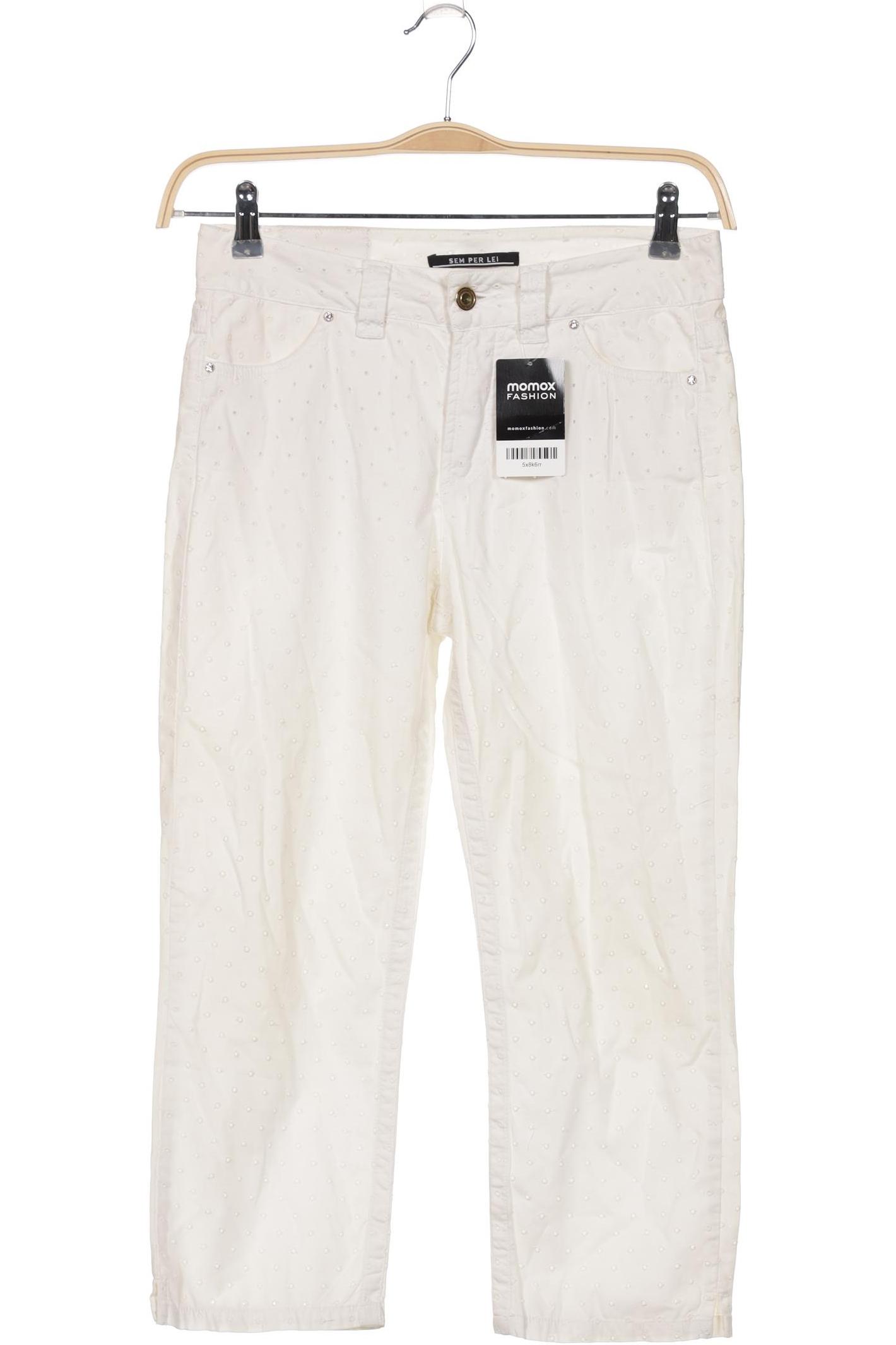 

SEM PER LEI Damen Stoffhose, cremeweiß, Gr. 36